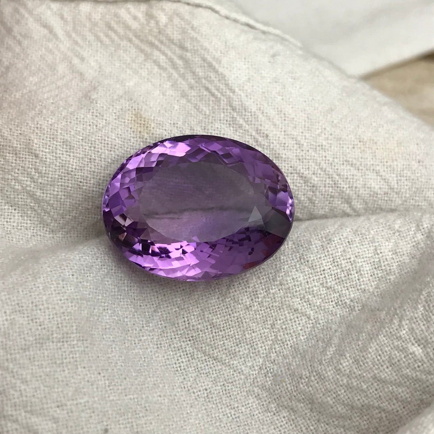 29 Carat Purple Amethyst 22.5x17.5mm Oval Cut Loose  Gemstone, Faceted February Birthstone Large