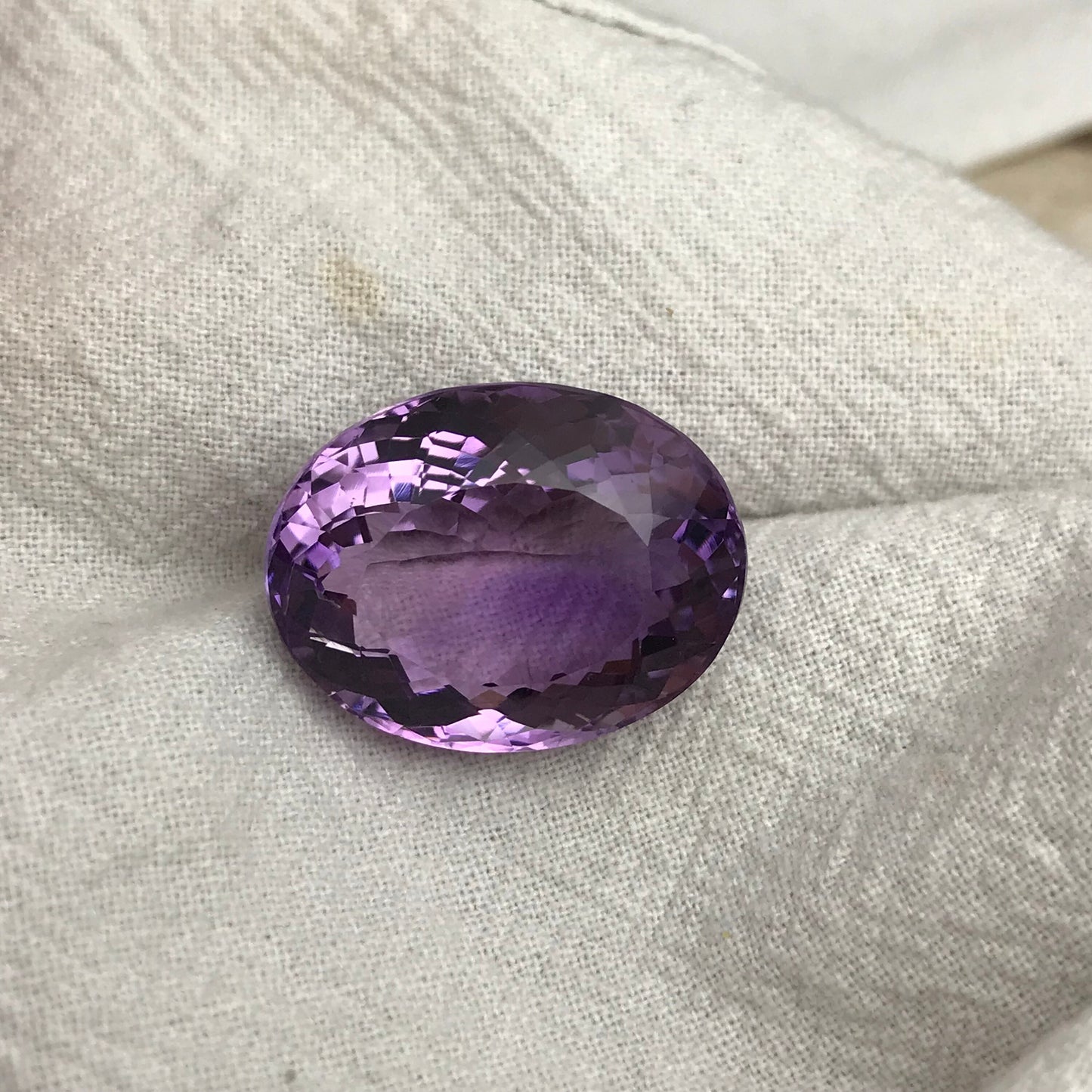 29 Carat Purple Amethyst 22.5x17.5mm Oval Cut Loose  Gemstone, Faceted February Birthstone Large