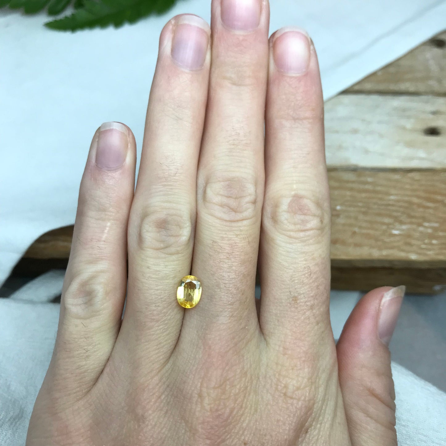 Natural Yellow Sapphire 1.34 Carat 7.5x5.5mm Oval Cut, Color Treated Gemstone, Earth Mined, BE Heat