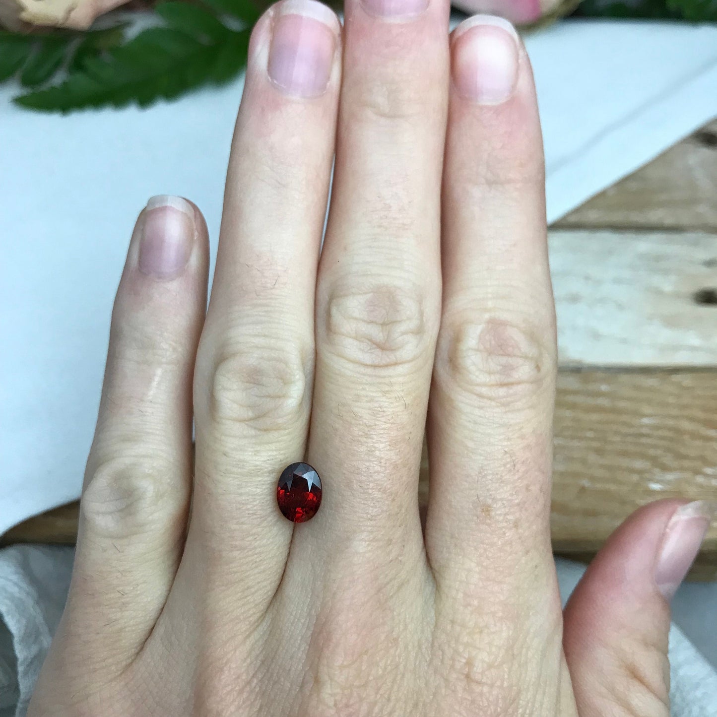 8x6mm Natural Orangish Red Spessartite Garnet 1.82 Carat Oval Cut, Faceted Loose Garnet