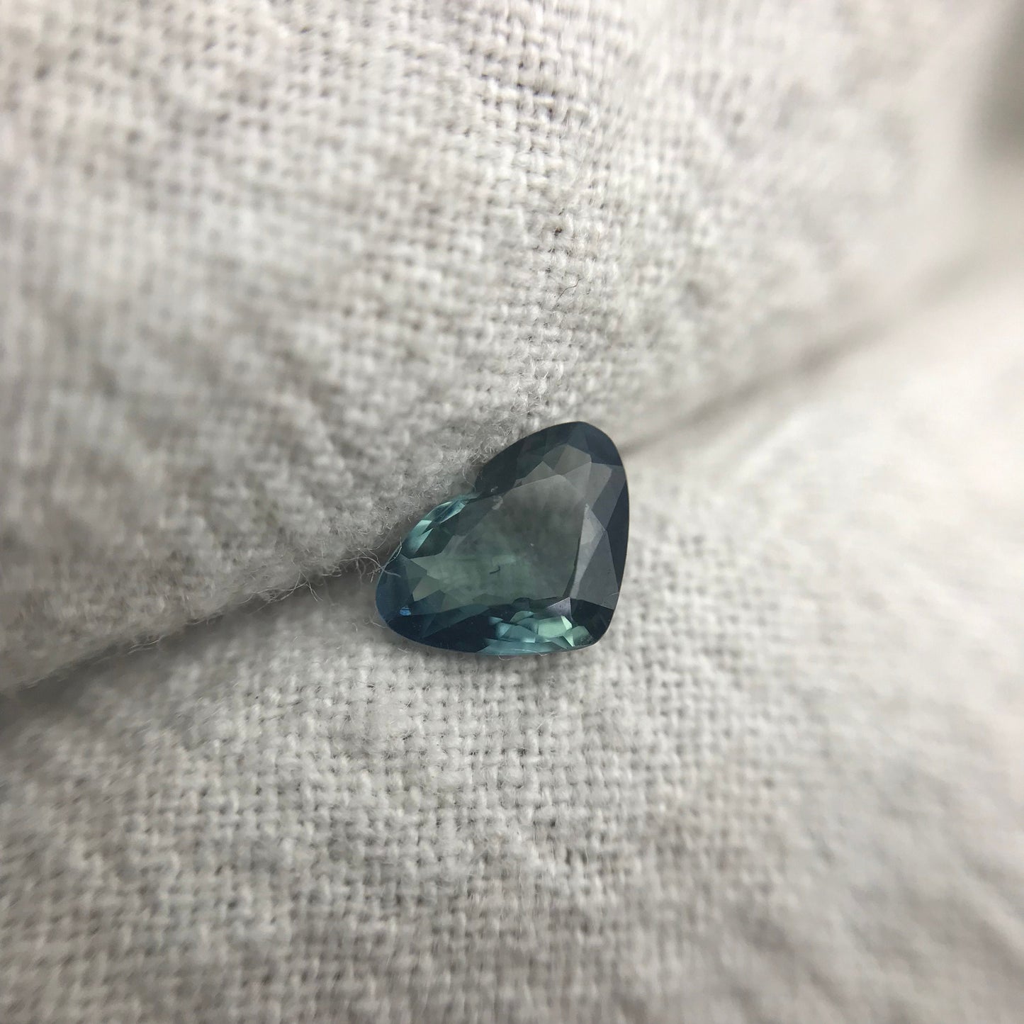 0.61 Ct Natural Blue-Green Sapphire 6.7x4.8mm, Wide Heart Cut Gem, Faceted Loose Gemstone, Heated Sapphire