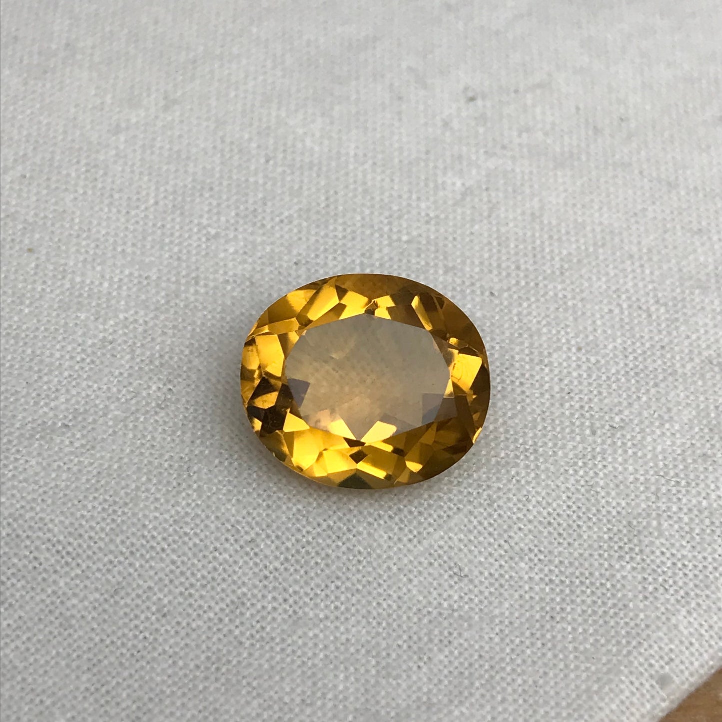 8.59 Carat Orange Citrine 14.5x12.5mm Oval Cut, Faceted Loose Yellow Orange Gemstone, November Birthstone