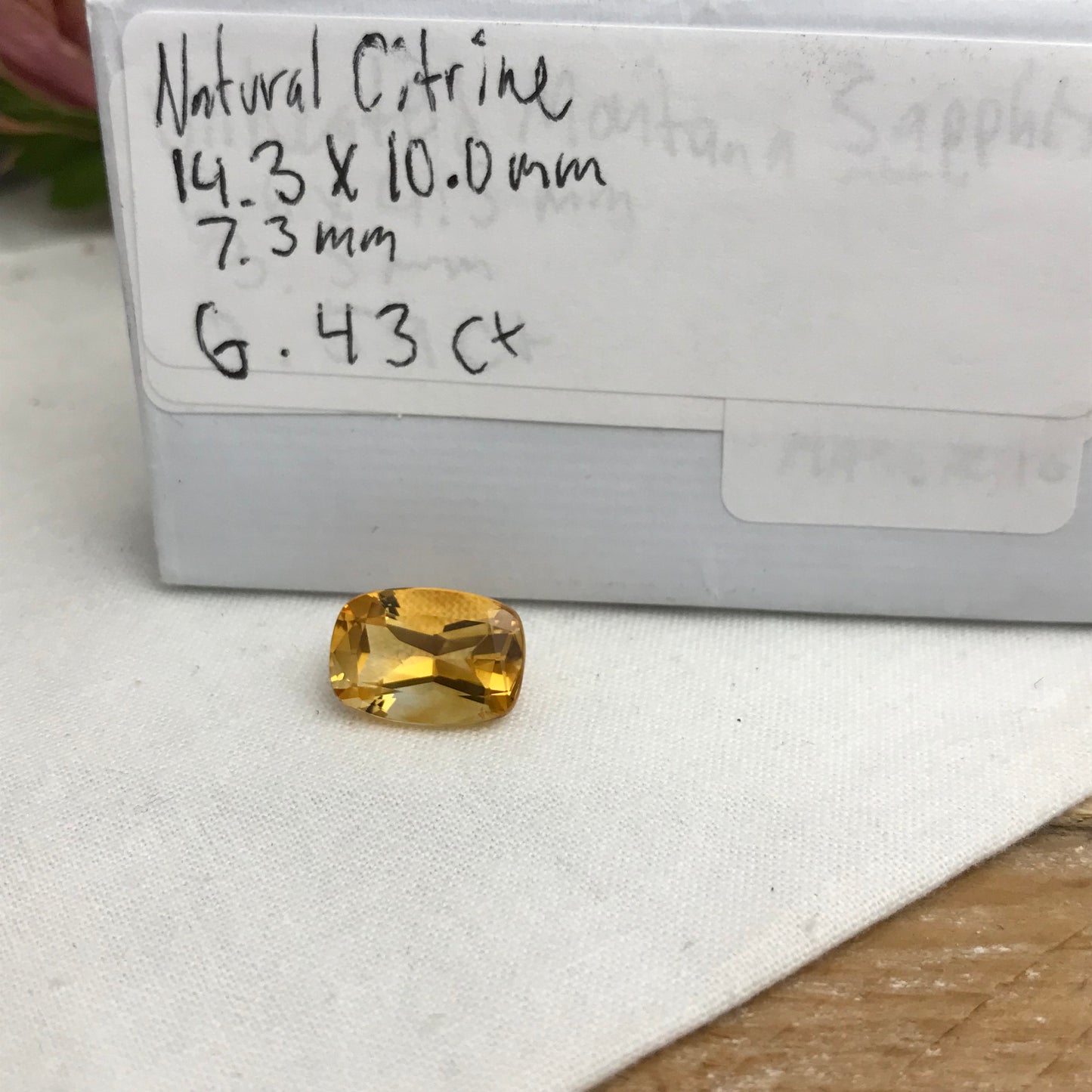 Orange Citrine 14.3x10mm 6.43 Carats long Cushion Loose Faceted Loose November Birthstone