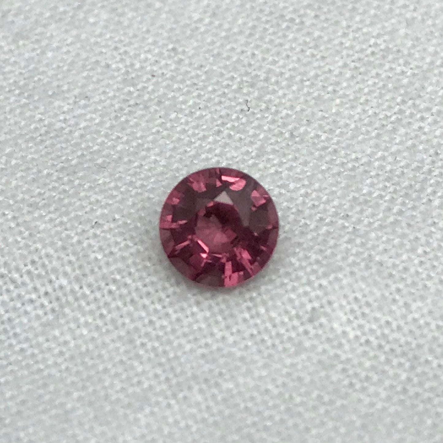 5.5mm Pink Rhodolite Garnet 0.81 Carat Round Gemstone, Purplish Pink Garnet, Faceted Loose Pink Gem