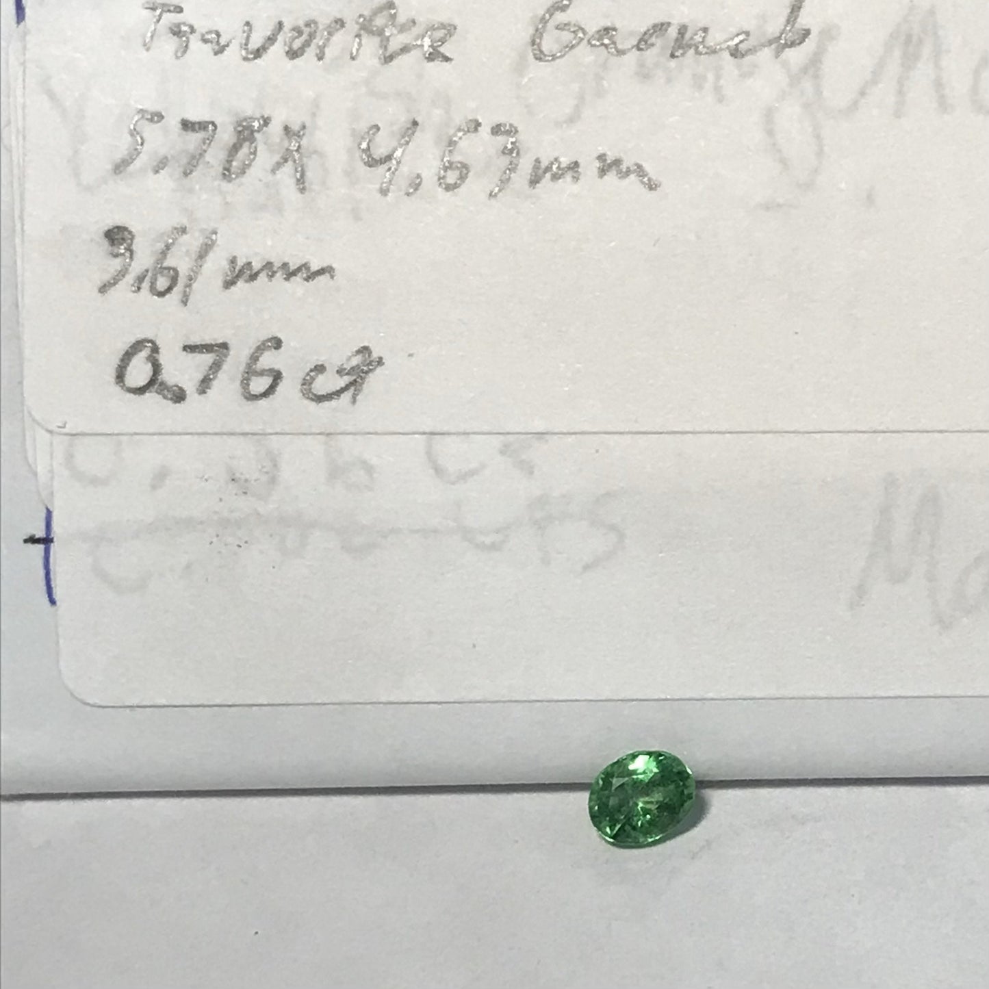 0.76 Carat Green Tsavorite Garnet 5.78x4.63mm Oval Cut, Faceted Loose Gemstone