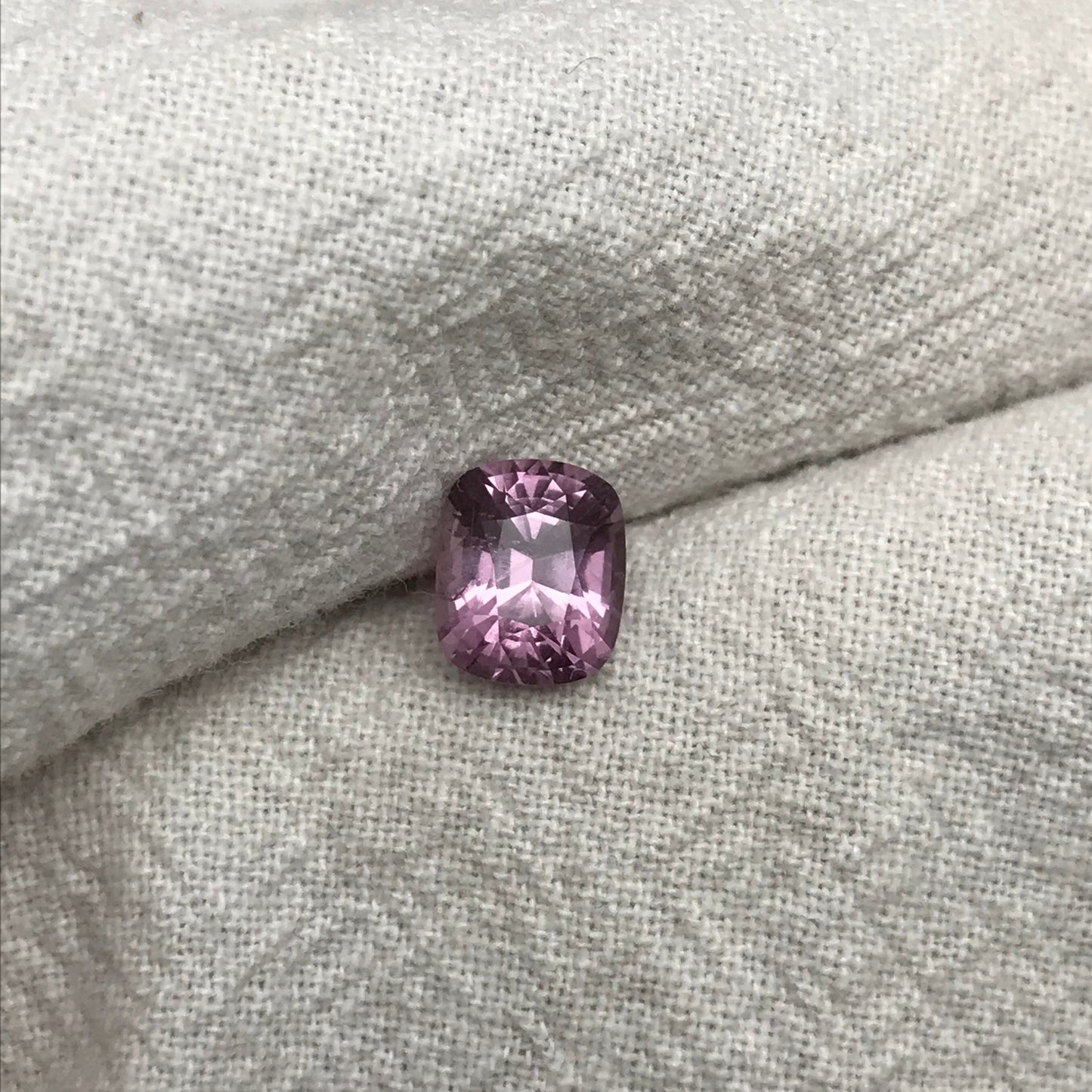 1.56 Carat Natural Purple Spinel 7x6mm Cushion Cut, Faceted Loose Natural Spinel