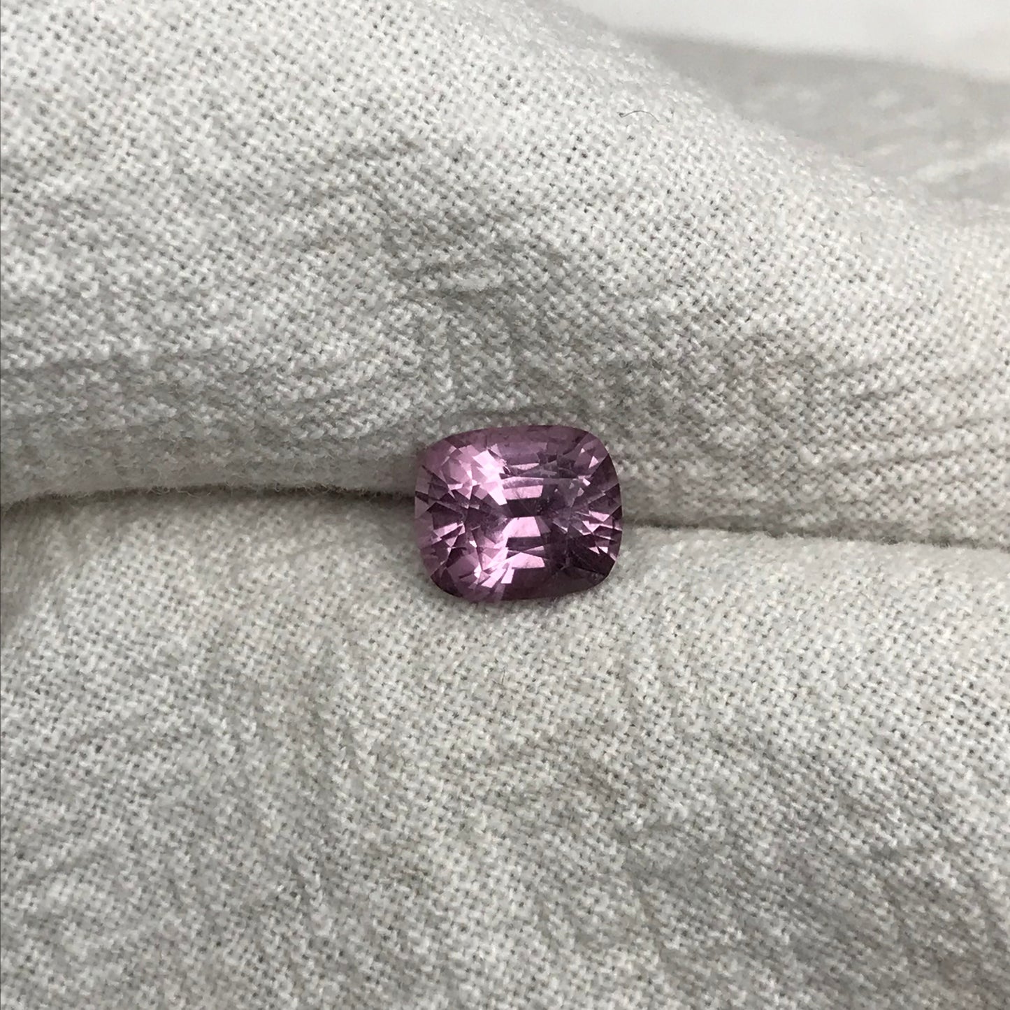 1.56 Carat Natural Purple Spinel 7x6mm Cushion Cut, Faceted Loose Natural Spinel