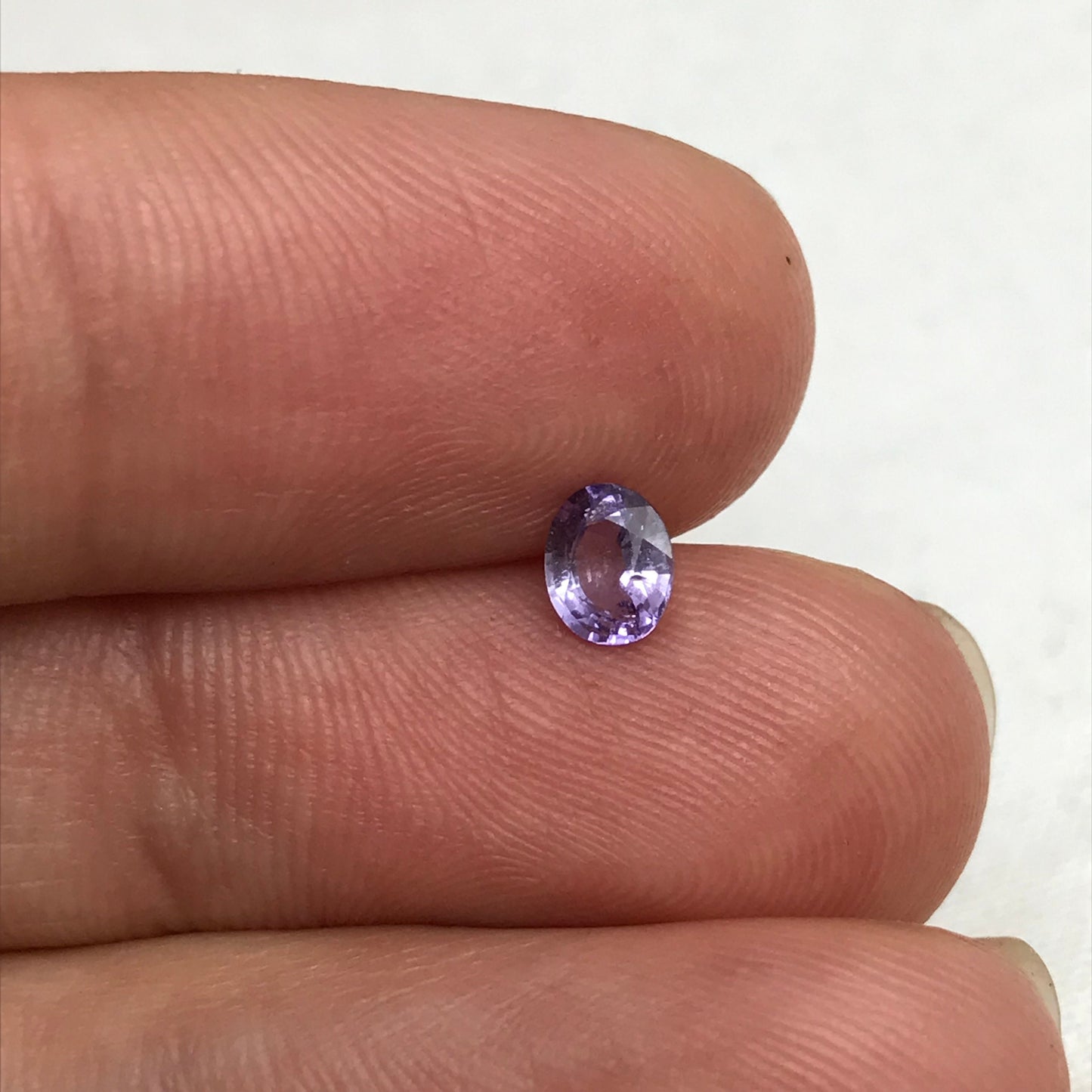 0.39 Carat Natural Purple Sapphire 4.81x3.88mm Oval Cut, Unheated Faceted Loose Madagascar Sapphire