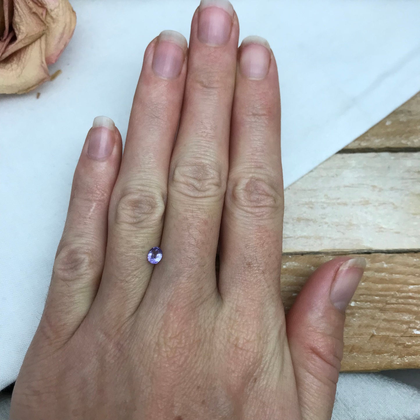 0.39 Carat Natural Purple Sapphire 4.81x3.88mm Oval Cut, Unheated Faceted Loose Madagascar Sapphire