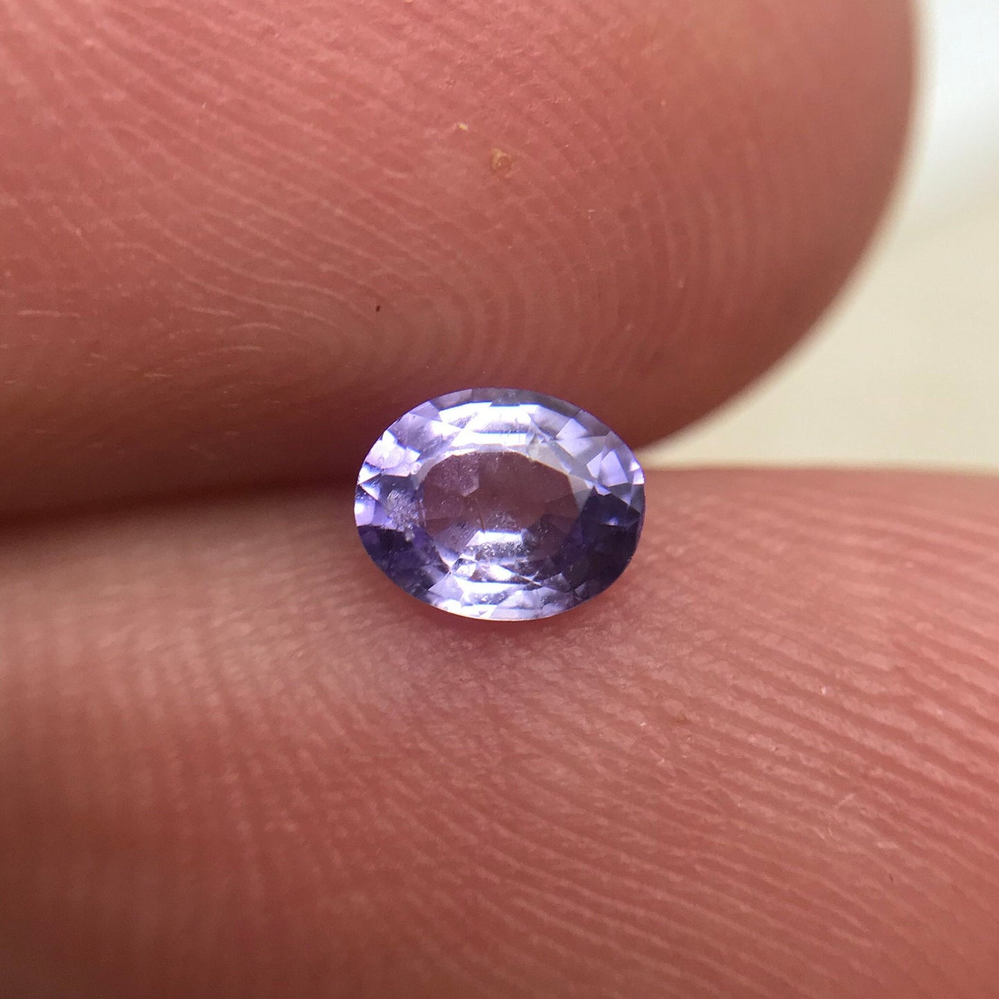 0.39 Carat Natural Purple Sapphire 4.81x3.88mm Oval Cut, Unheated Faceted Loose Madagascar Sapphire