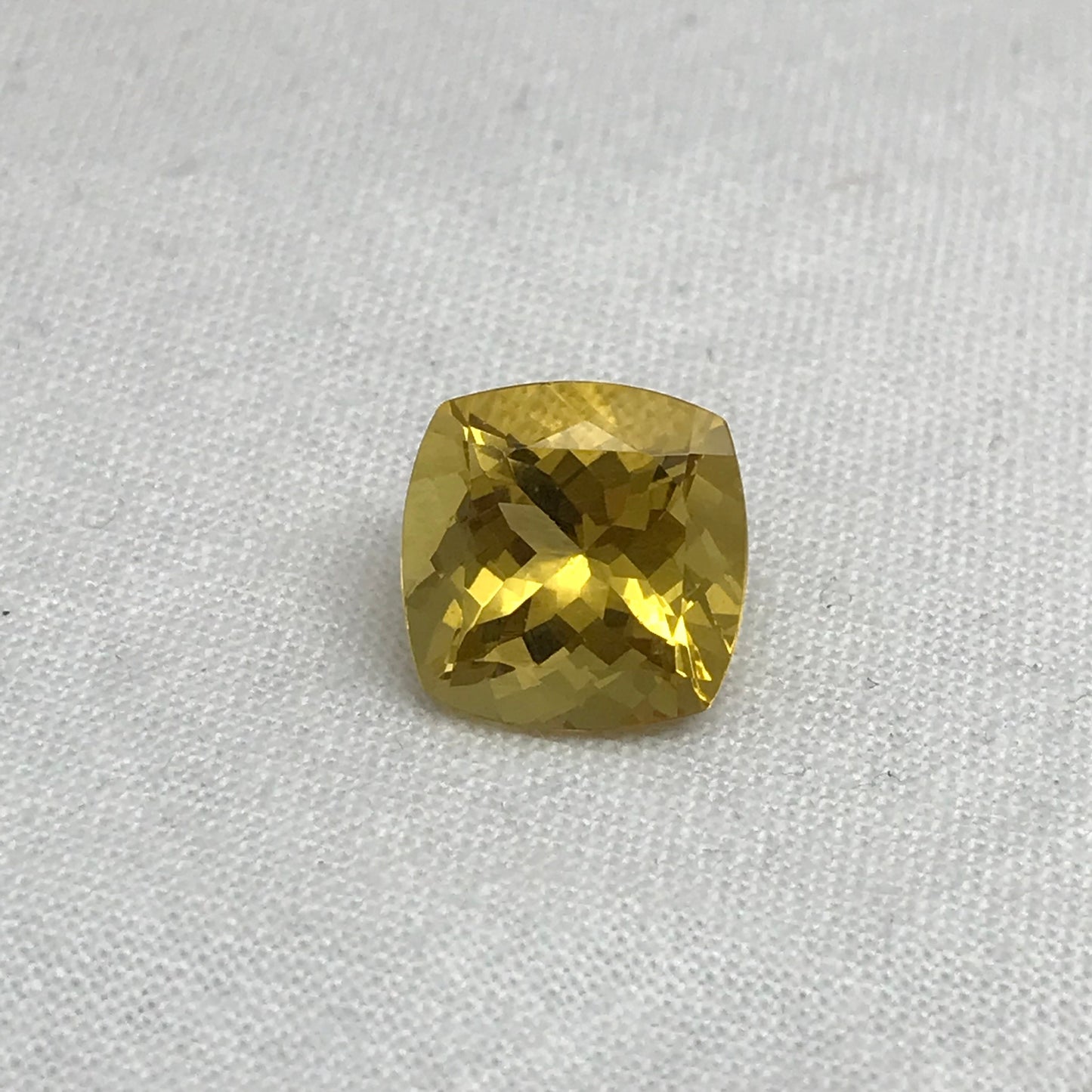 5 Carat Golden Citrine 11mm Cushion Cut, Faceted Loose Quartz