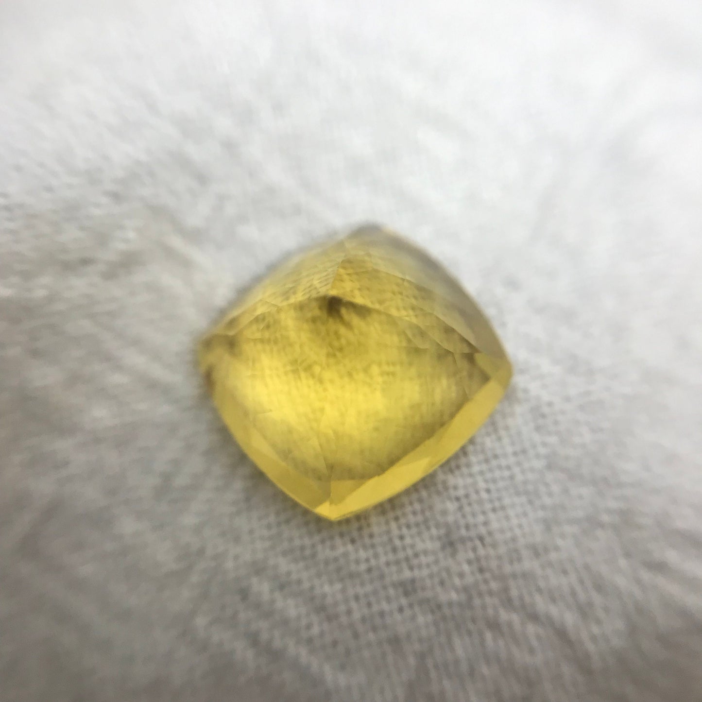 5 Carat Golden Citrine 11mm Cushion Cut, Faceted Loose Quartz