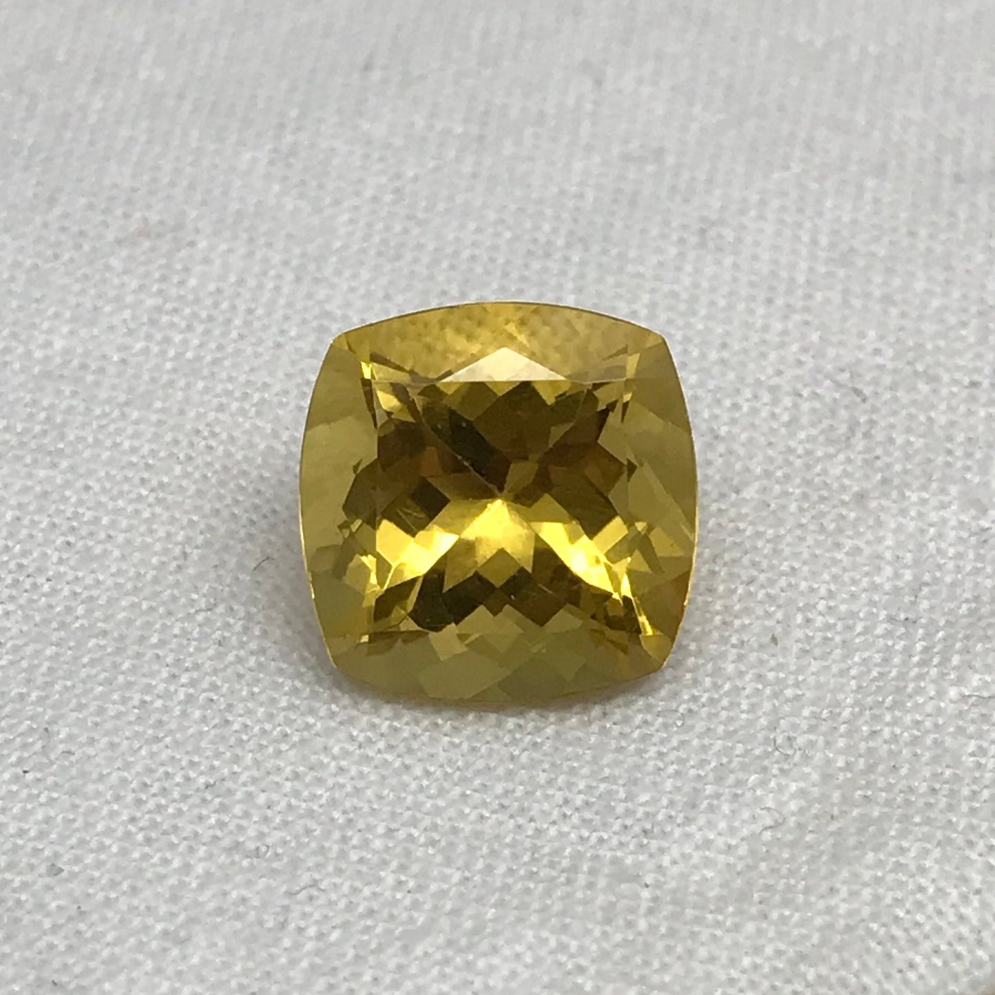 5 Carat Golden Citrine 11mm Cushion Cut, Faceted Loose Quartz