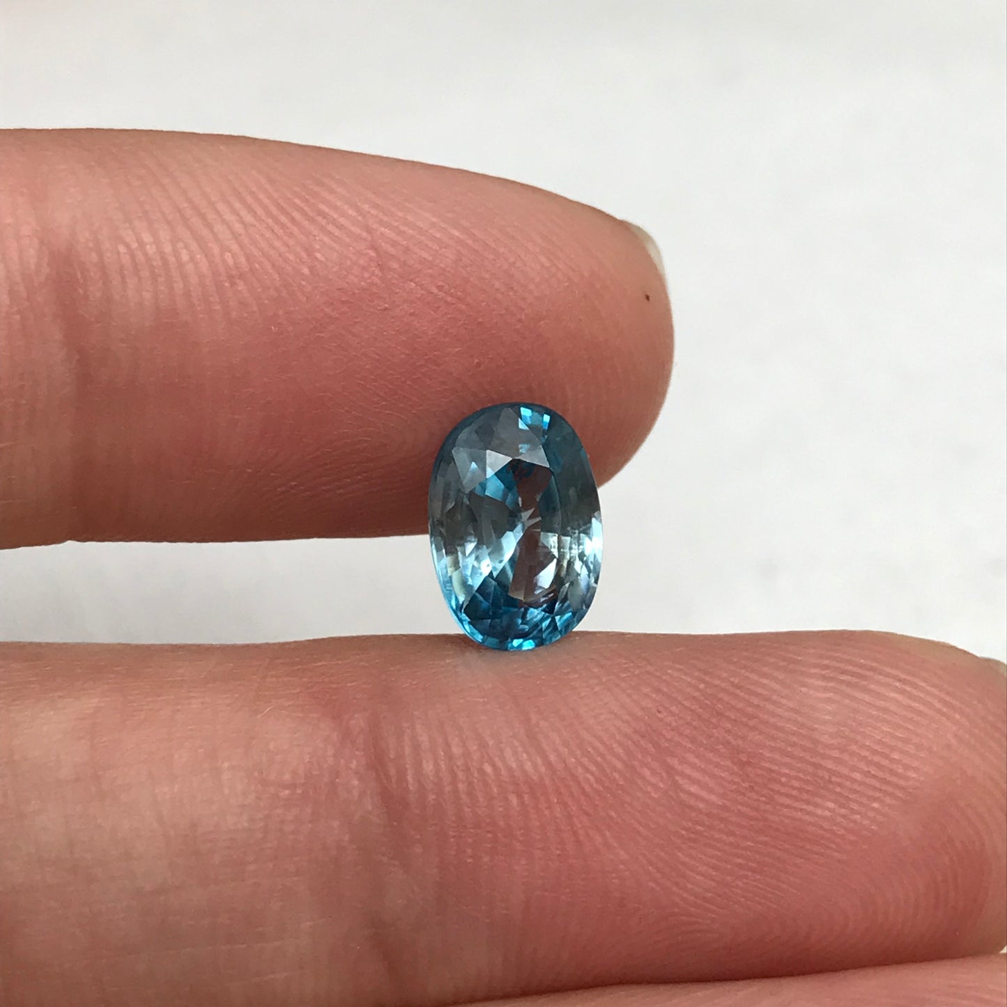 2.76 Carat Blue Zircon 9.26x6.67mm Oval Cut, Faceted Loose Gemstone