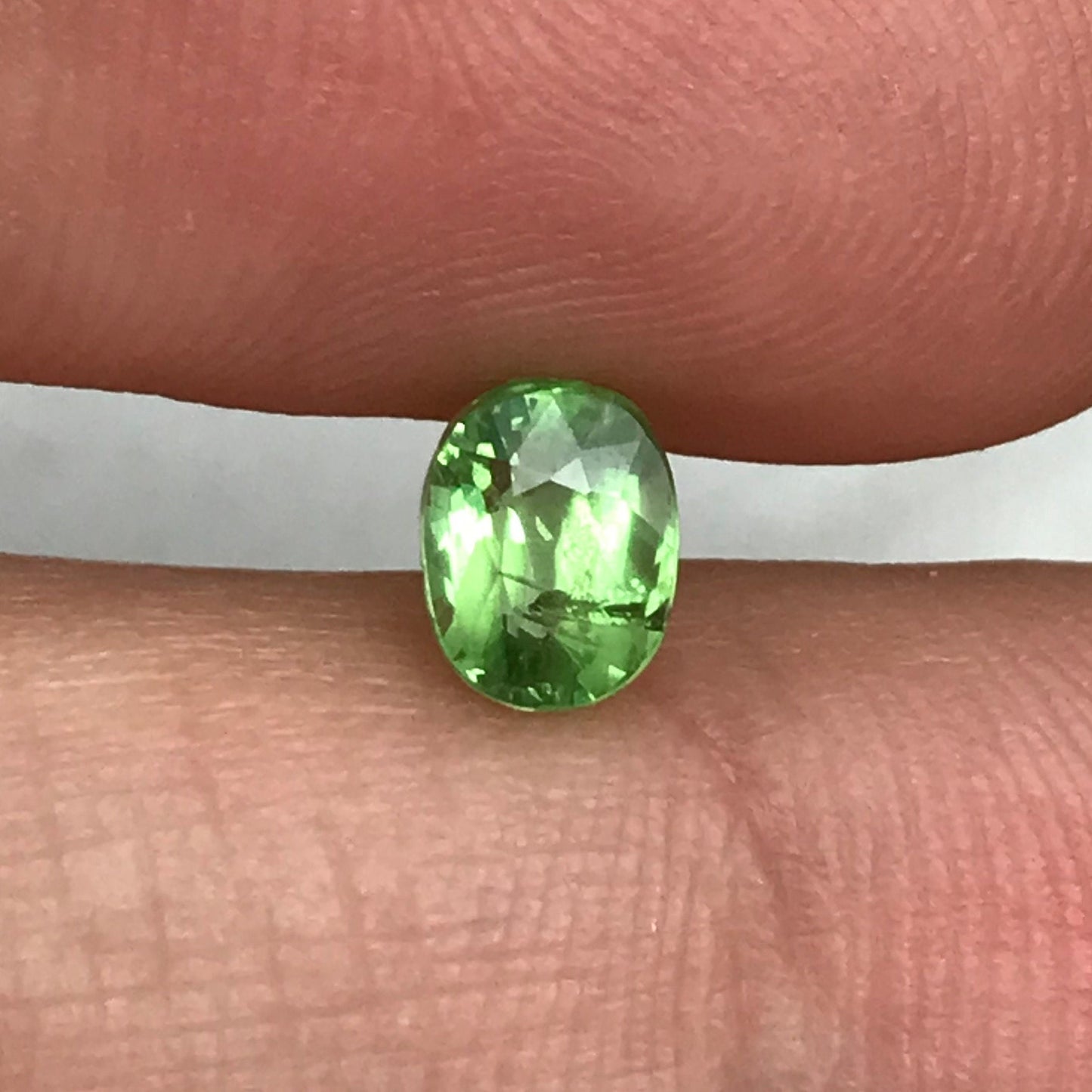 1 carat Tsavorite Garnet 6x4.5mm Faceted Oval cut, Natural Loose Mint Green Garnet