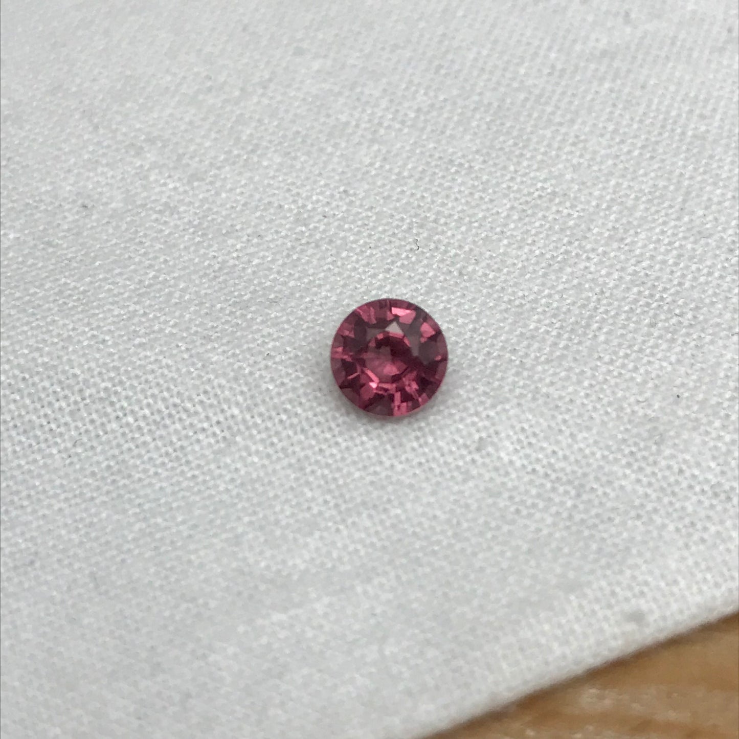5.5mm Pink Rhodolite Garnet 0.81 Carat Round Gemstone, Purplish Pink Garnet, Faceted Loose Pink Gem