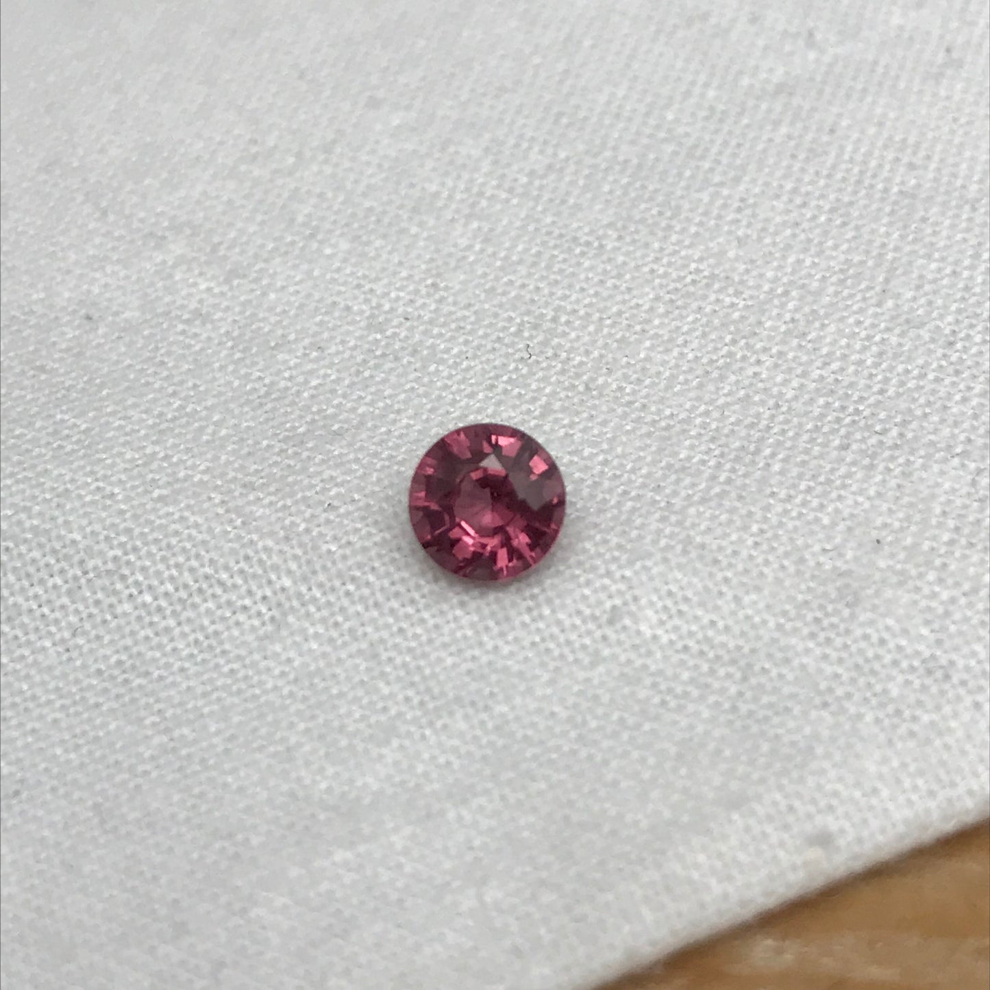 5.5mm Pink Rhodolite Garnet 0.81 Carat Round Gemstone, Purplish Pink Garnet, Faceted Loose Pink Gem