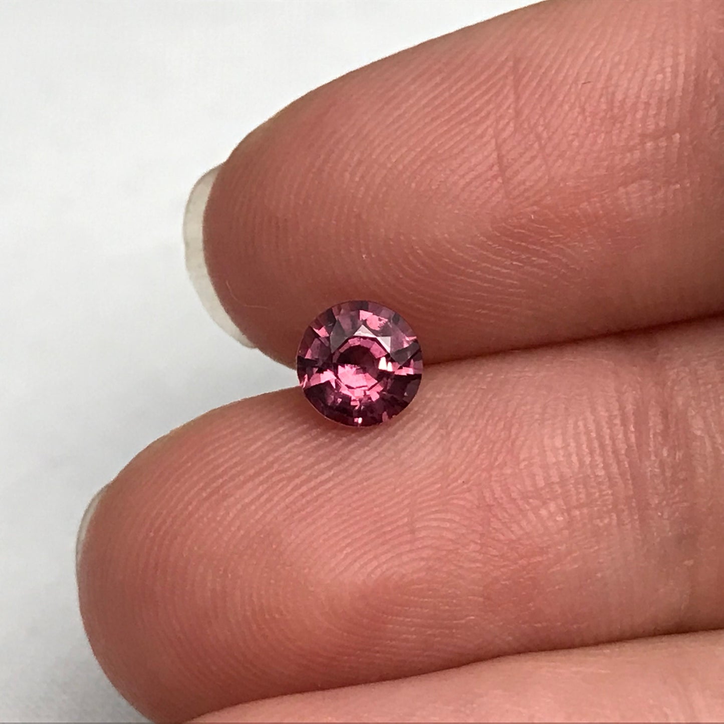 5.5mm Pink Rhodolite Garnet 0.81 Carat Round Gemstone, Purplish Pink Garnet, Faceted Loose Pink Gem