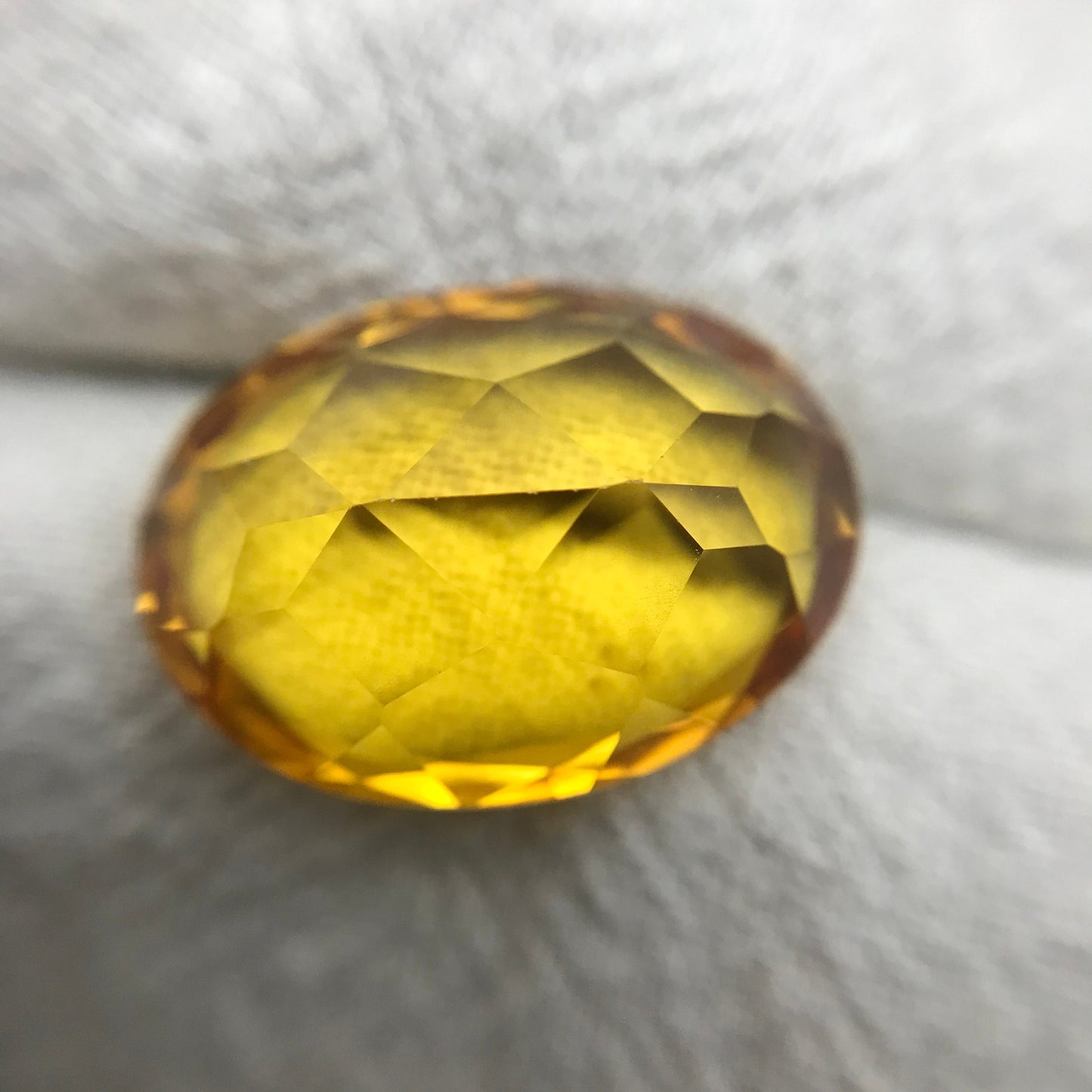 Large Orange Yellow Lab Sapphire 18.65 Carat, 18.7x13.9mm Oval Cut, 19x14mm Faceted Loose Gemstone