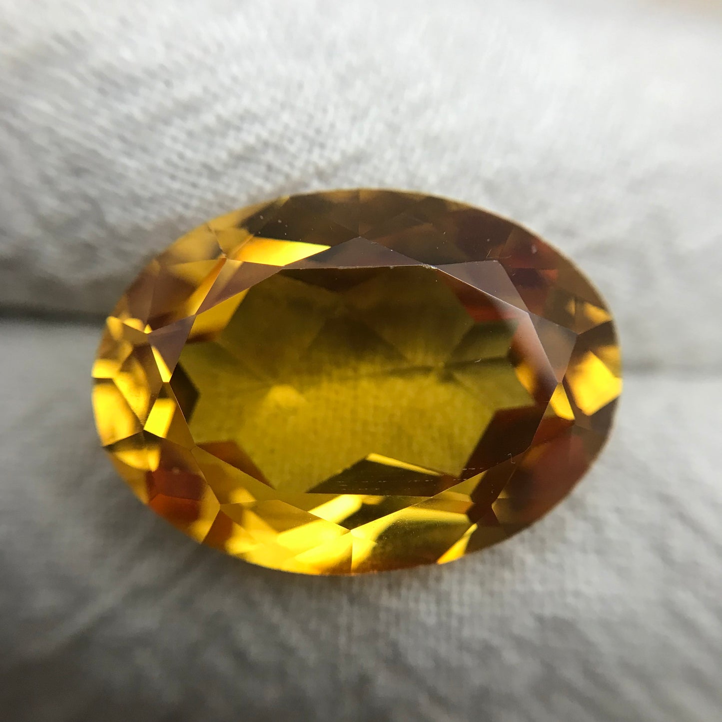 Large Orange Yellow Lab Sapphire 18.65 Carat, 18.7x13.9mm Oval Cut, 19x14mm Faceted Loose Gemstone