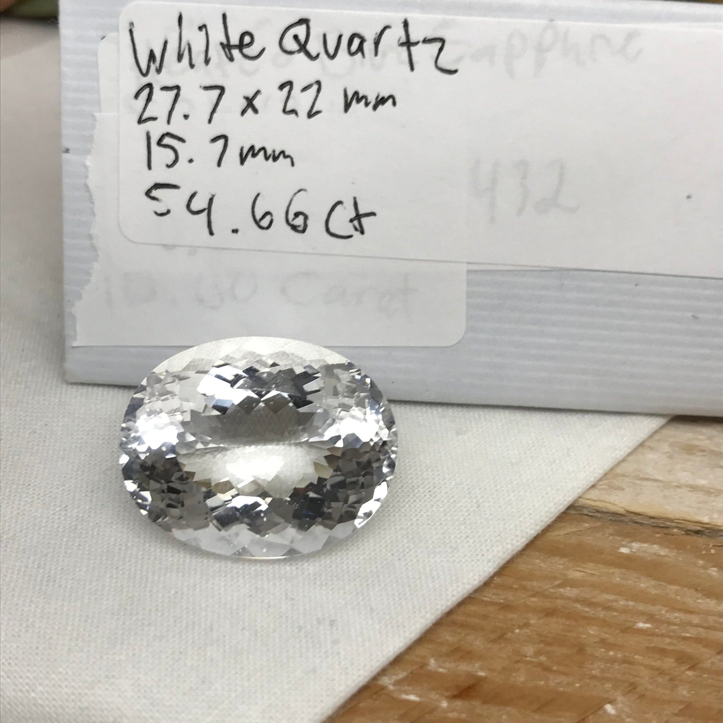 54 Carat Quartz 28x22mm Oval Cut Loose Gem, Large Gemstone, Big Faceted Stone