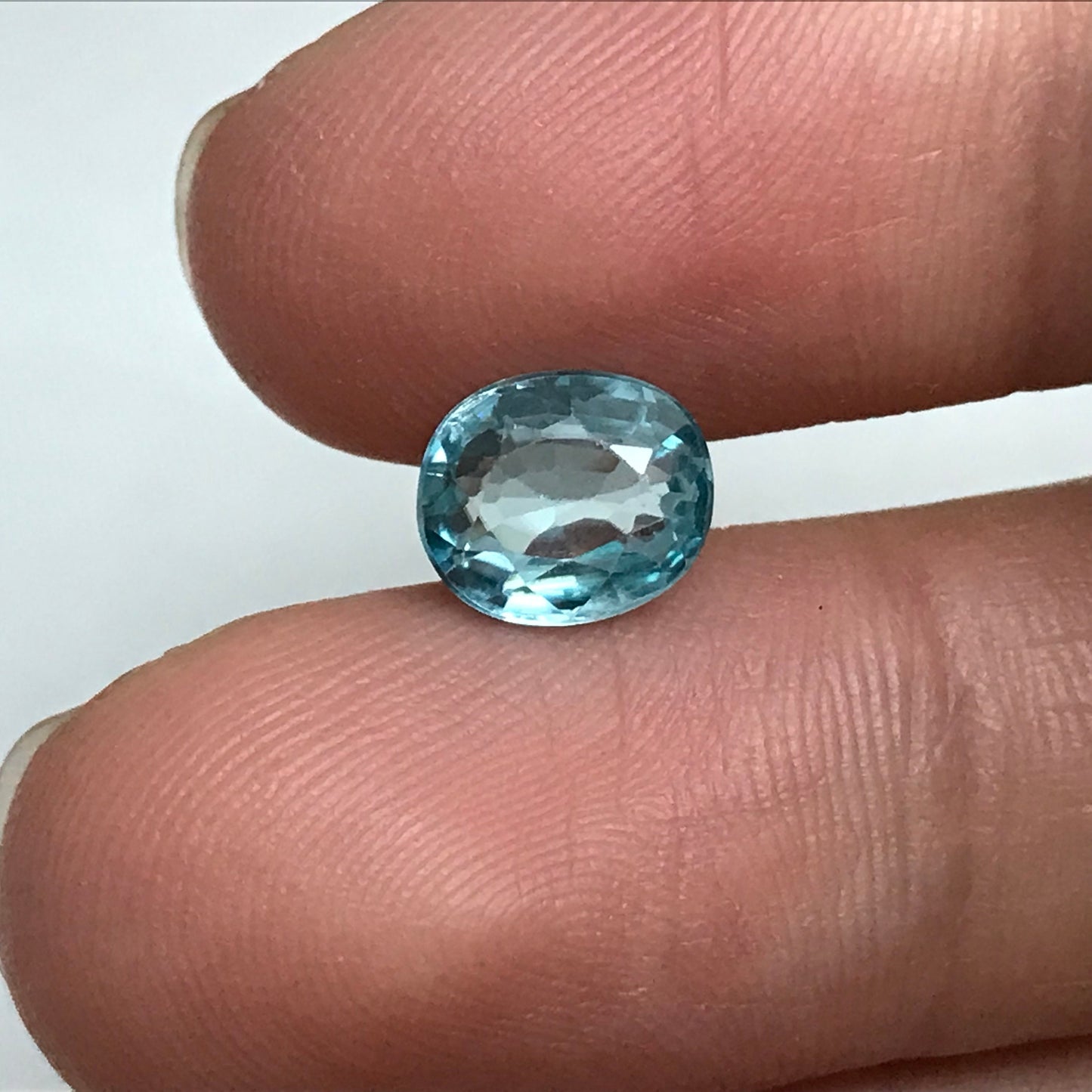 3 carat Blue Green Zircon 8.3x7.1mm Oval Loose Gemstone Sea Blue Zircon, December Birthstone