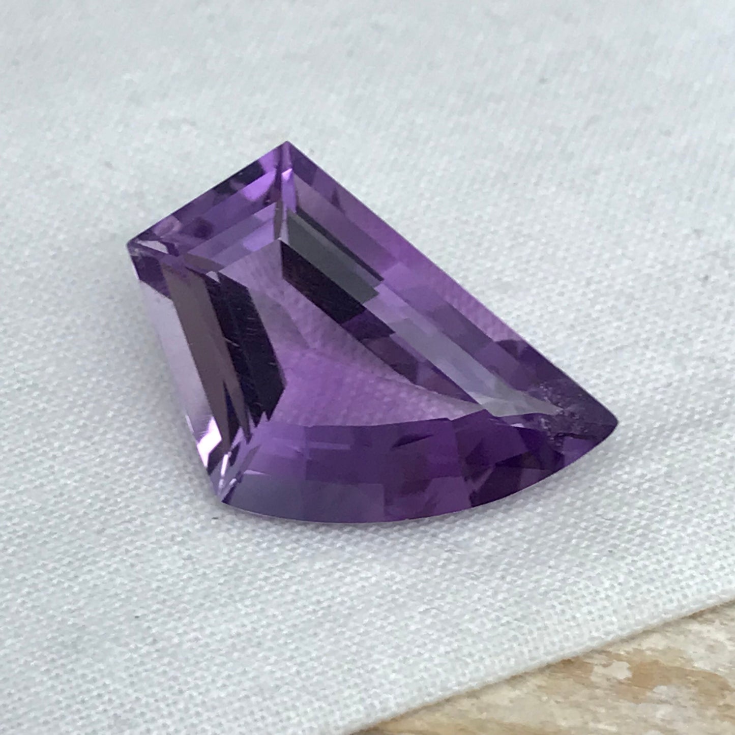 19 carat Purple Amethyst Freeform cut Faceted Large 21x16mm