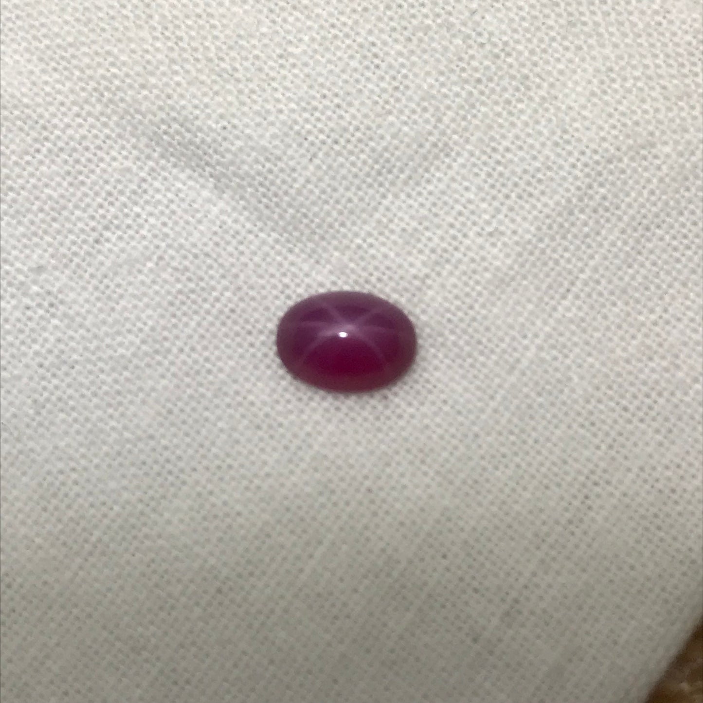 7x5mm Oval cut Lab Star Ruby/Sapphire, 1 carat Synthetic Corundum Cabochon