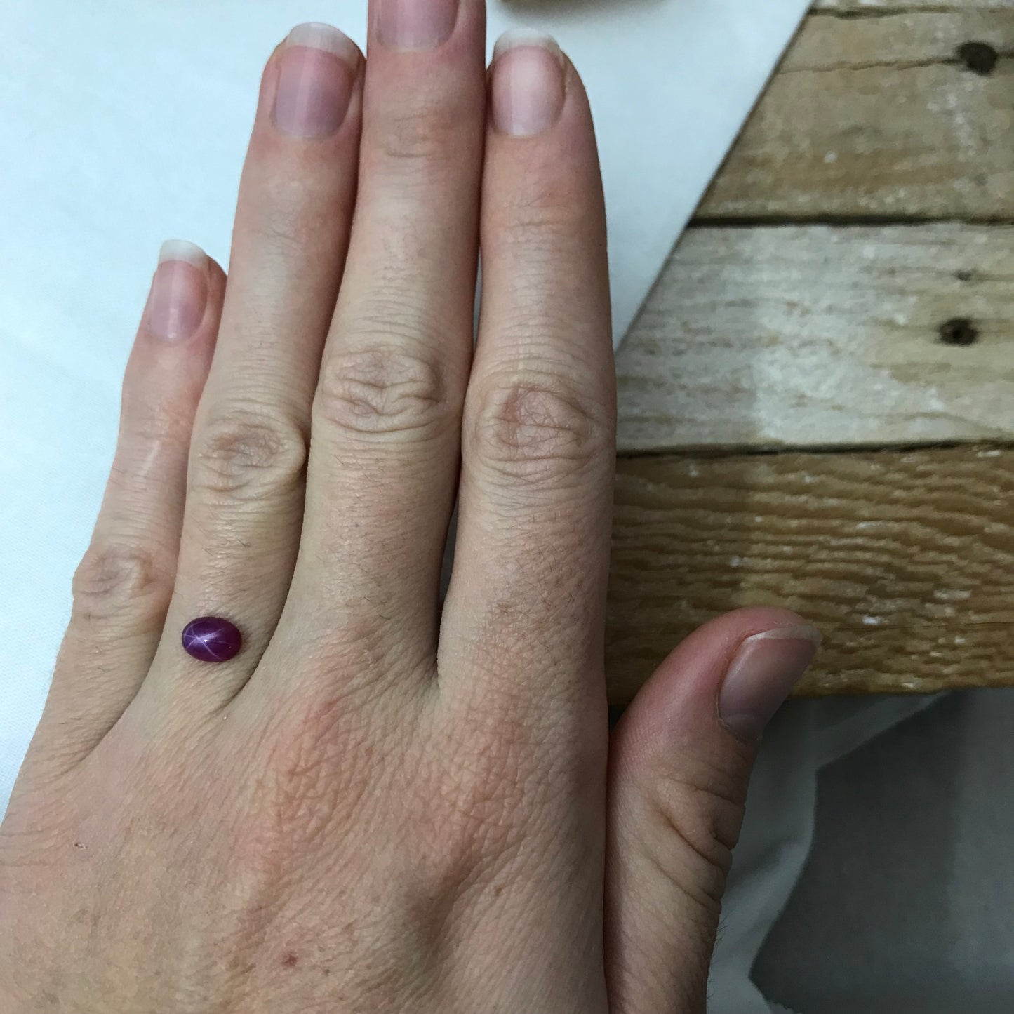 7x5mm Oval cut Lab Star Ruby/Sapphire, 1 carat Synthetic Corundum Cabochon