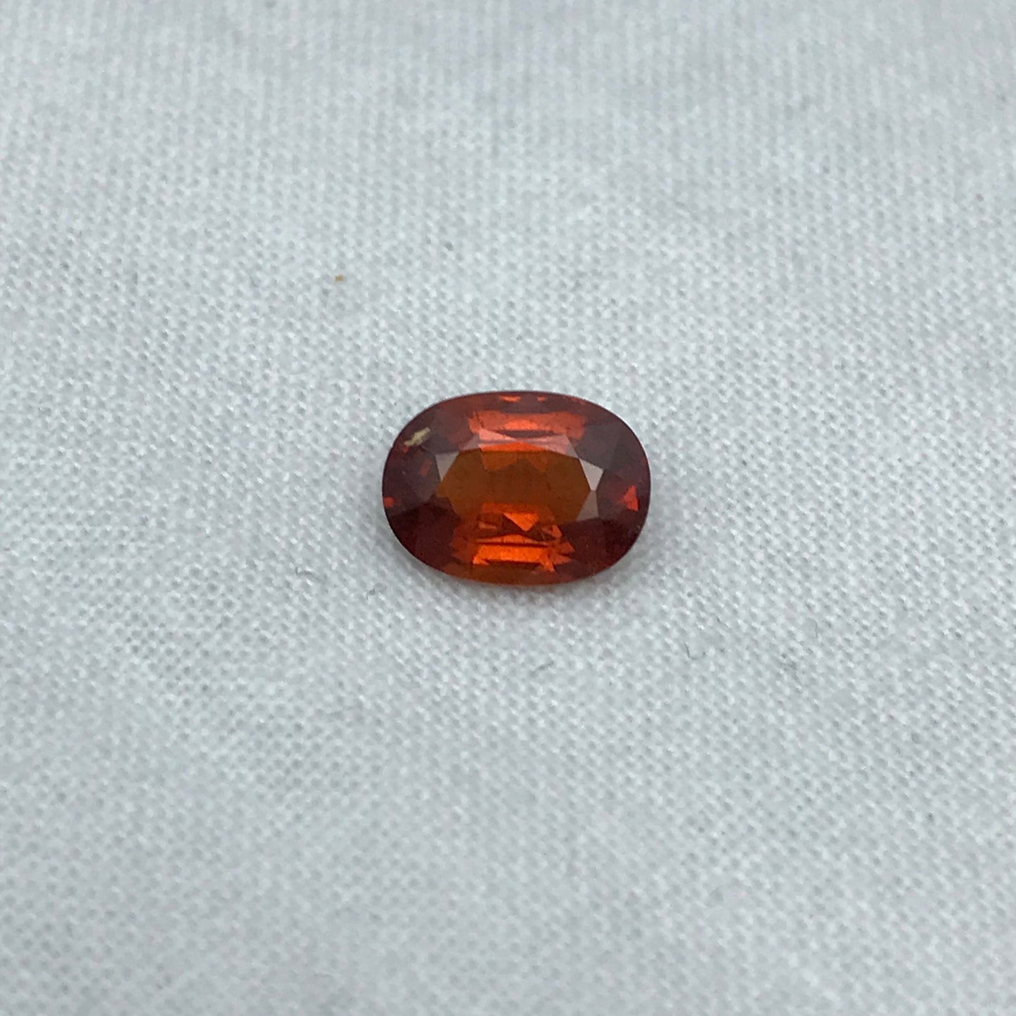 1.72 carat Natural Orange Spessartite Garnet, 8.5x6mm Red Orange Red Faceted Garnet