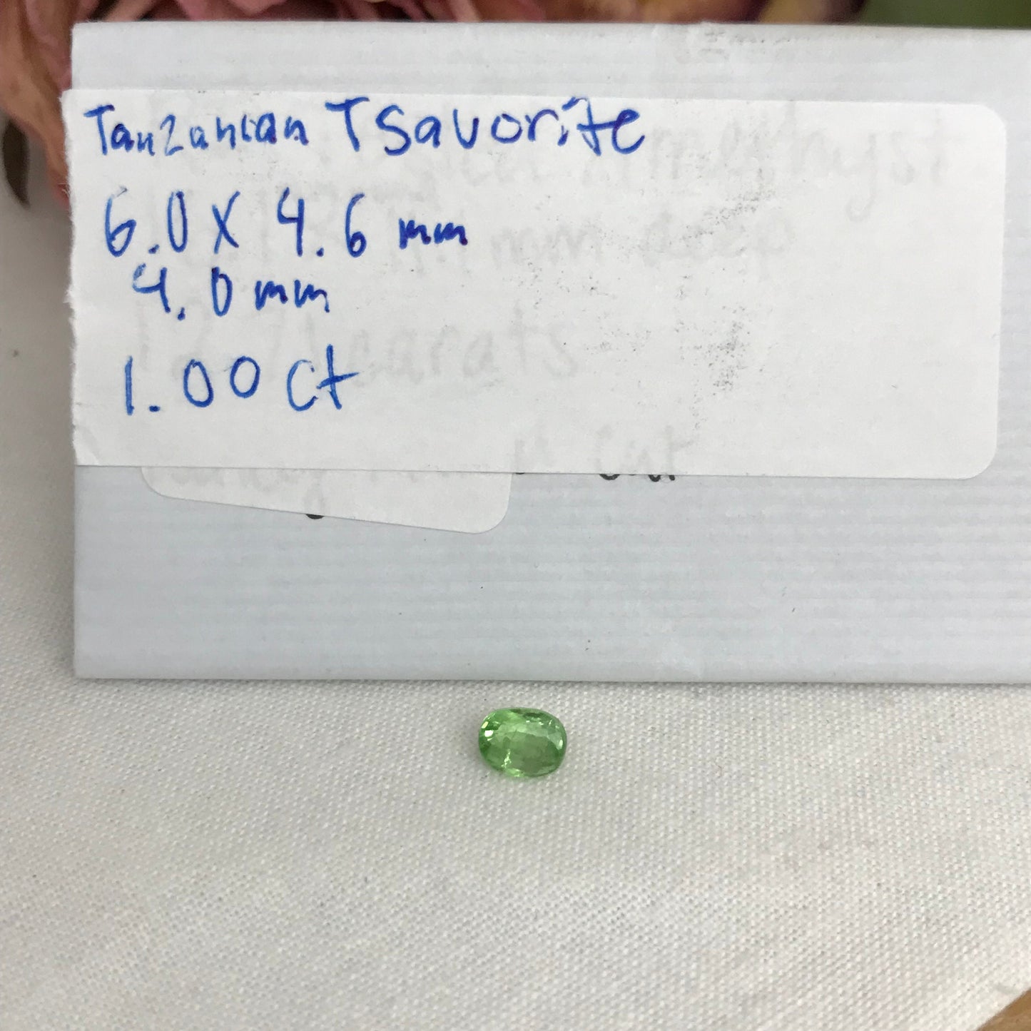 1 carat Tsavorite Garnet 6x4.5mm Faceted Oval cut, Natural Loose Mint Green Garnet