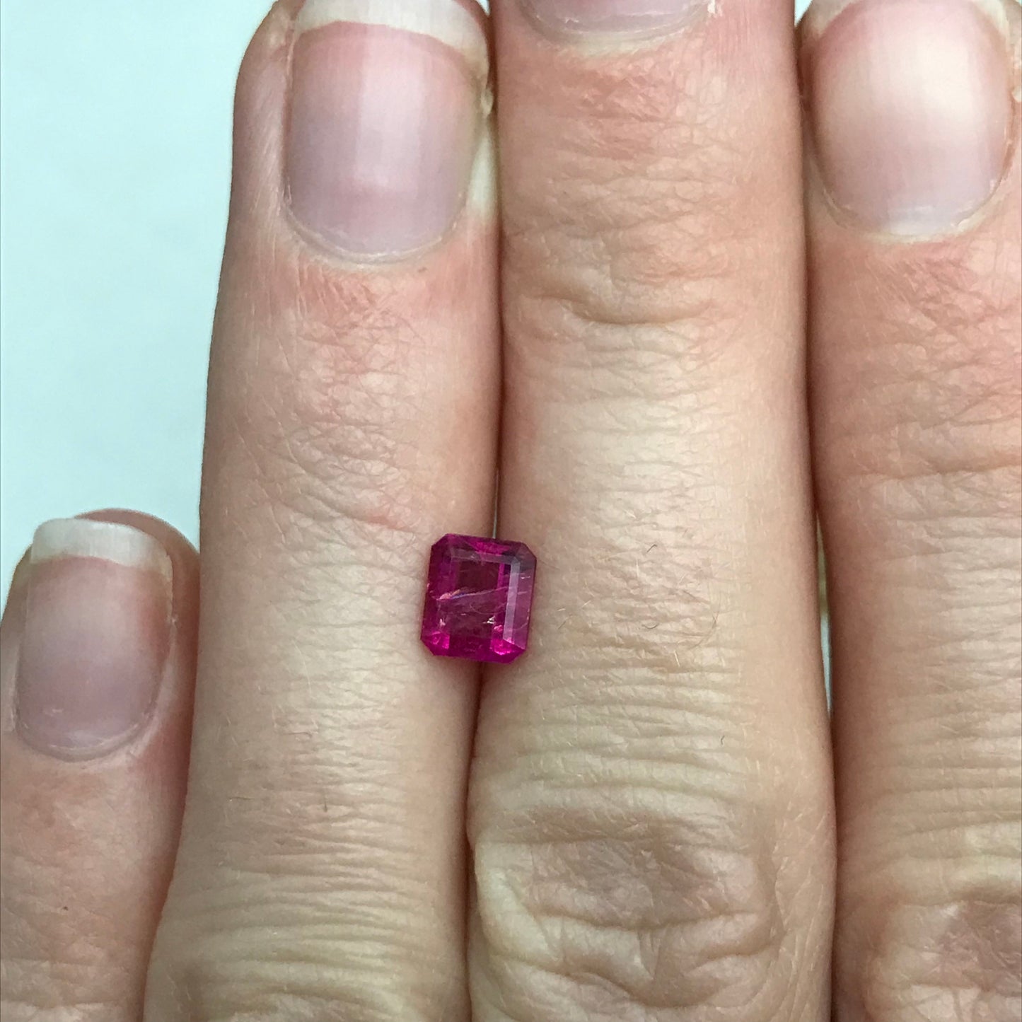 0.61 Carat Natural Red Beryl 5.75x5mm Emerald Cut, Wah Wah Utah Red Beryl, Bixbite