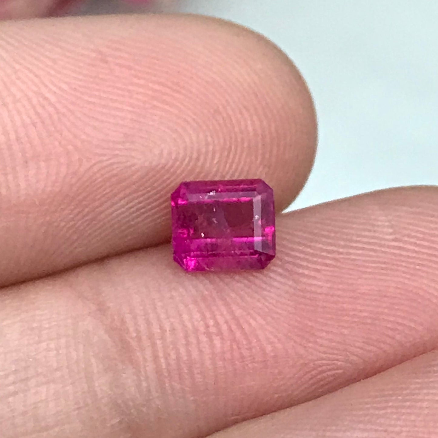 0.61 Carat Natural Red Beryl 5.75x5mm Emerald Cut, Wah Wah Utah Red Beryl, Bixbite