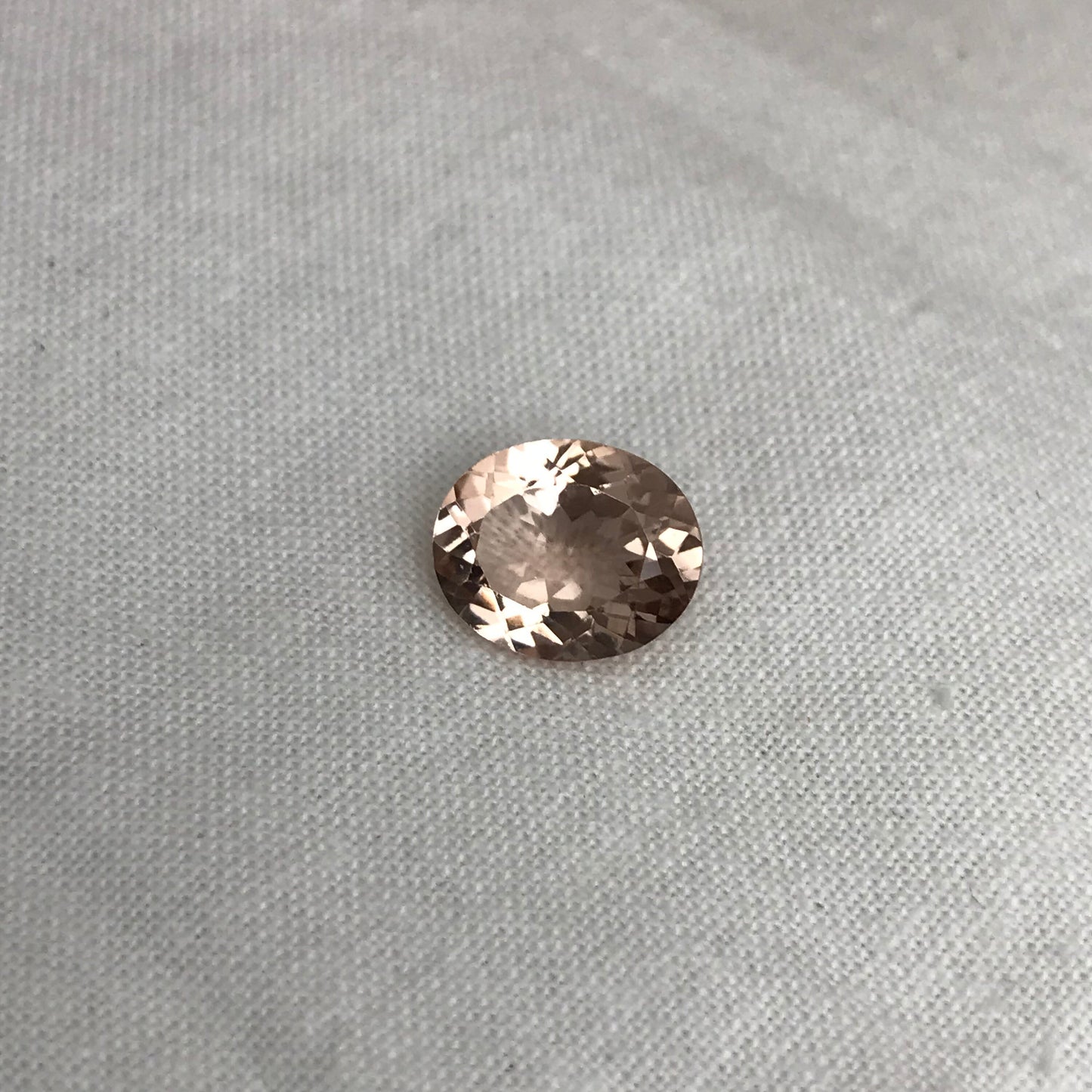 11x9mm Peach Morganite 3.22 Carat Oval Cut, Faceted Loose Gemstone