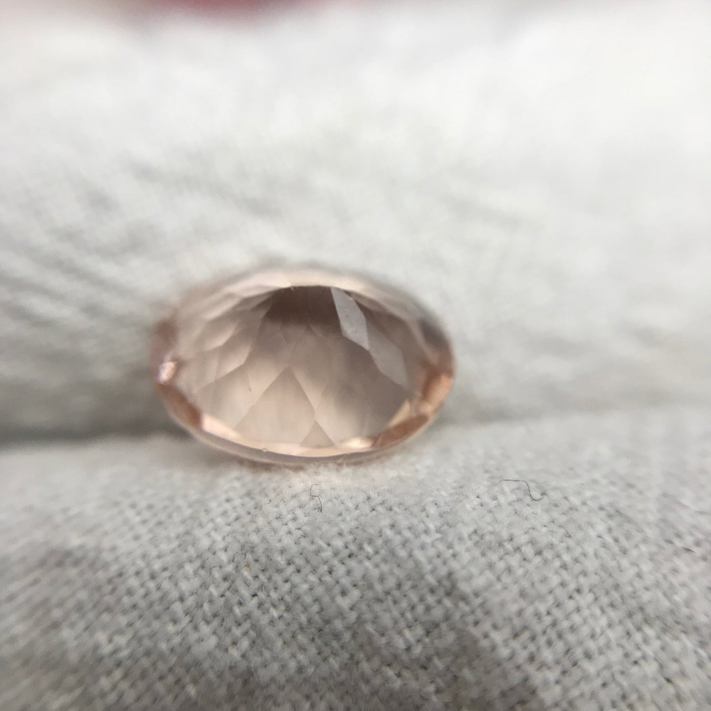 11x9mm Peach Morganite 3.22 Carat Oval Cut, Faceted Loose Gemstone