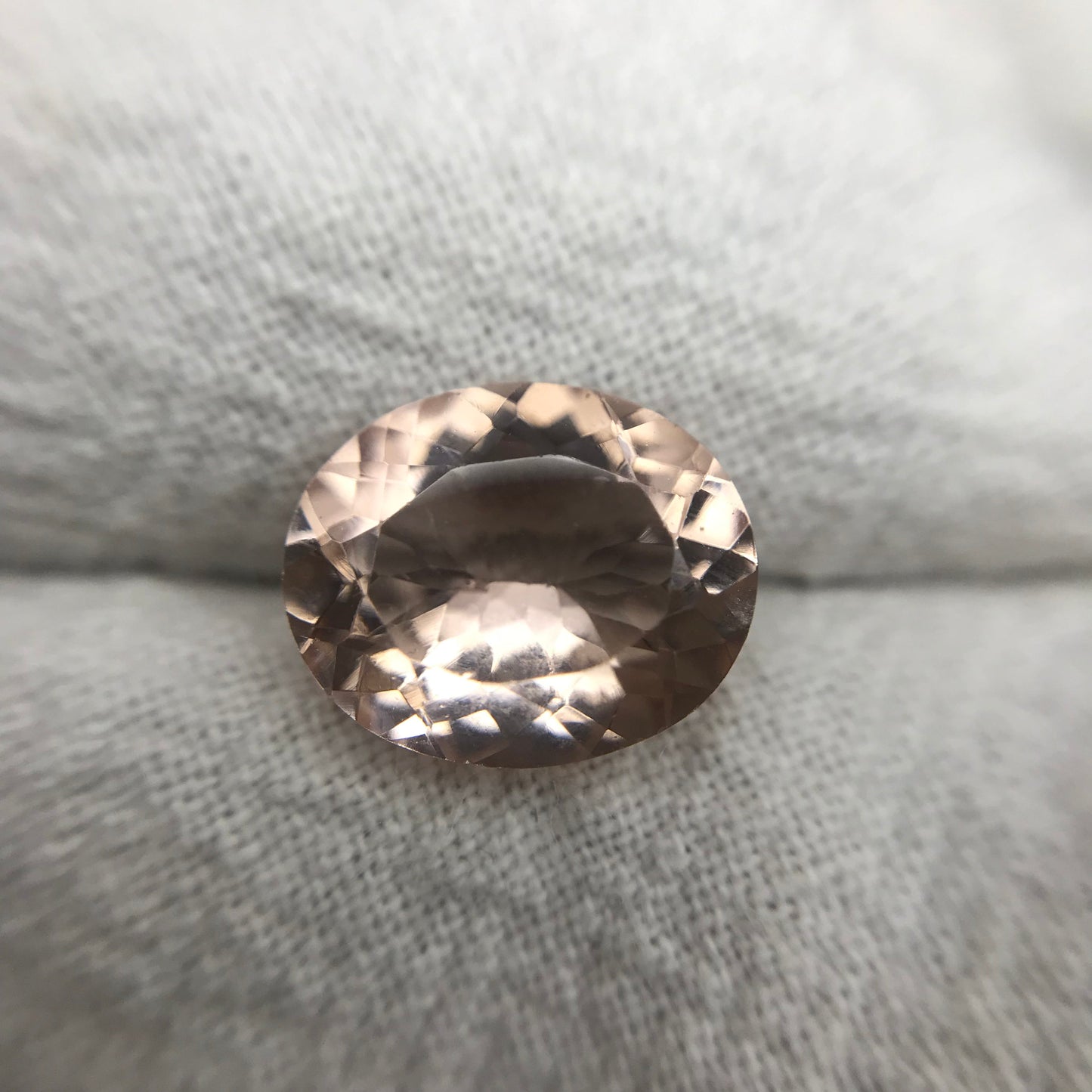 11x9mm Peach Morganite 3.22 Carat Oval Cut, Faceted Loose Gemstone