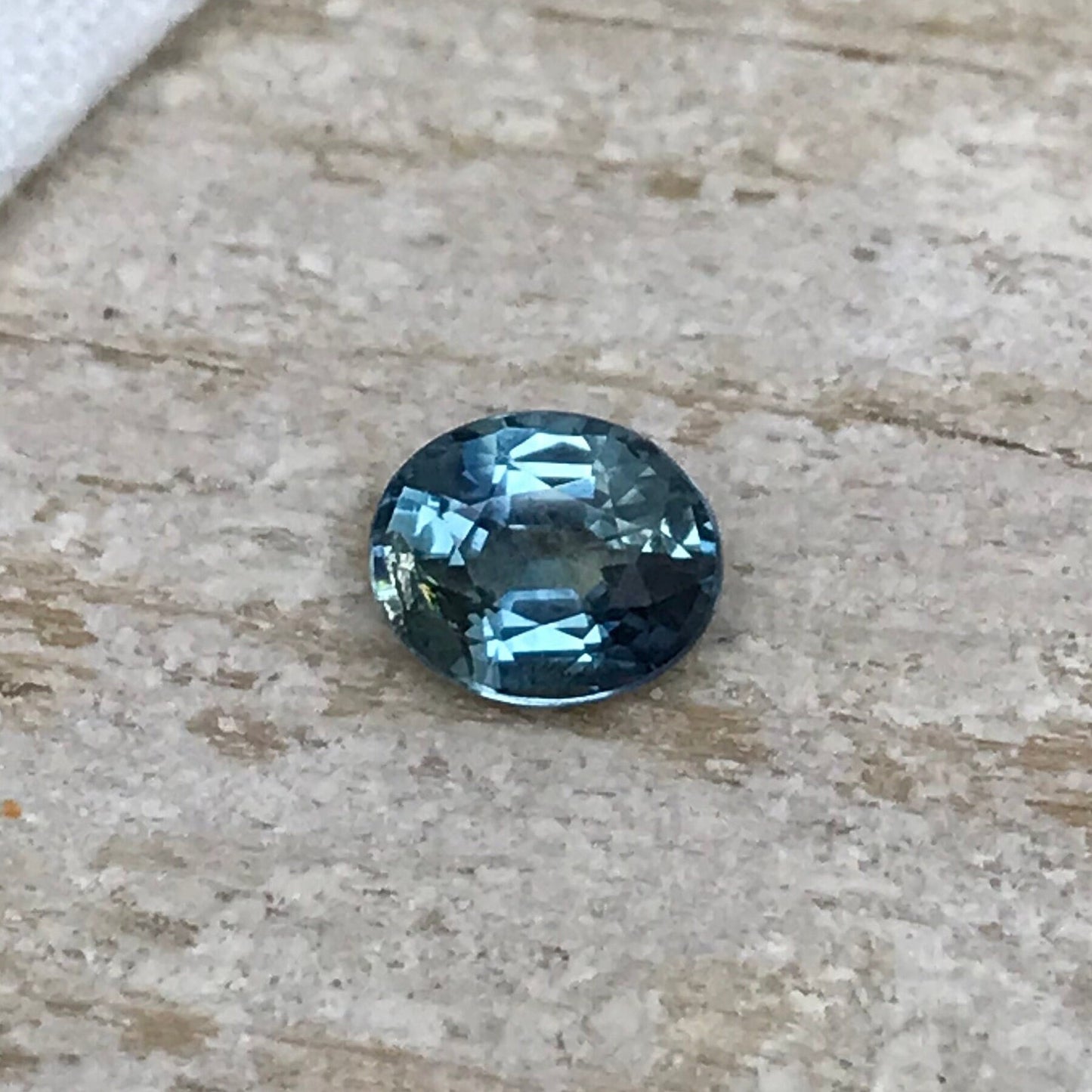 0.76 Carat Light Blue Sapphire 5.6x4.7mm Oval Cut, Heat Treated, Faceted Loose Natural Sapphire