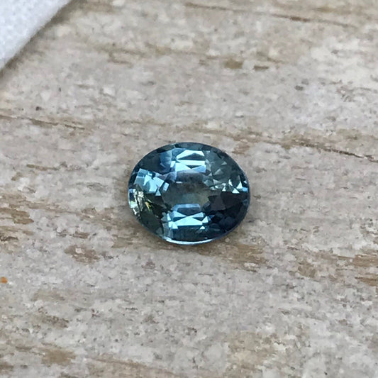 0.76 Carat Light Blue Sapphire 5.6x4.7mm Oval Cut, Heat Treated, Faceted Loose Natural Sapphire