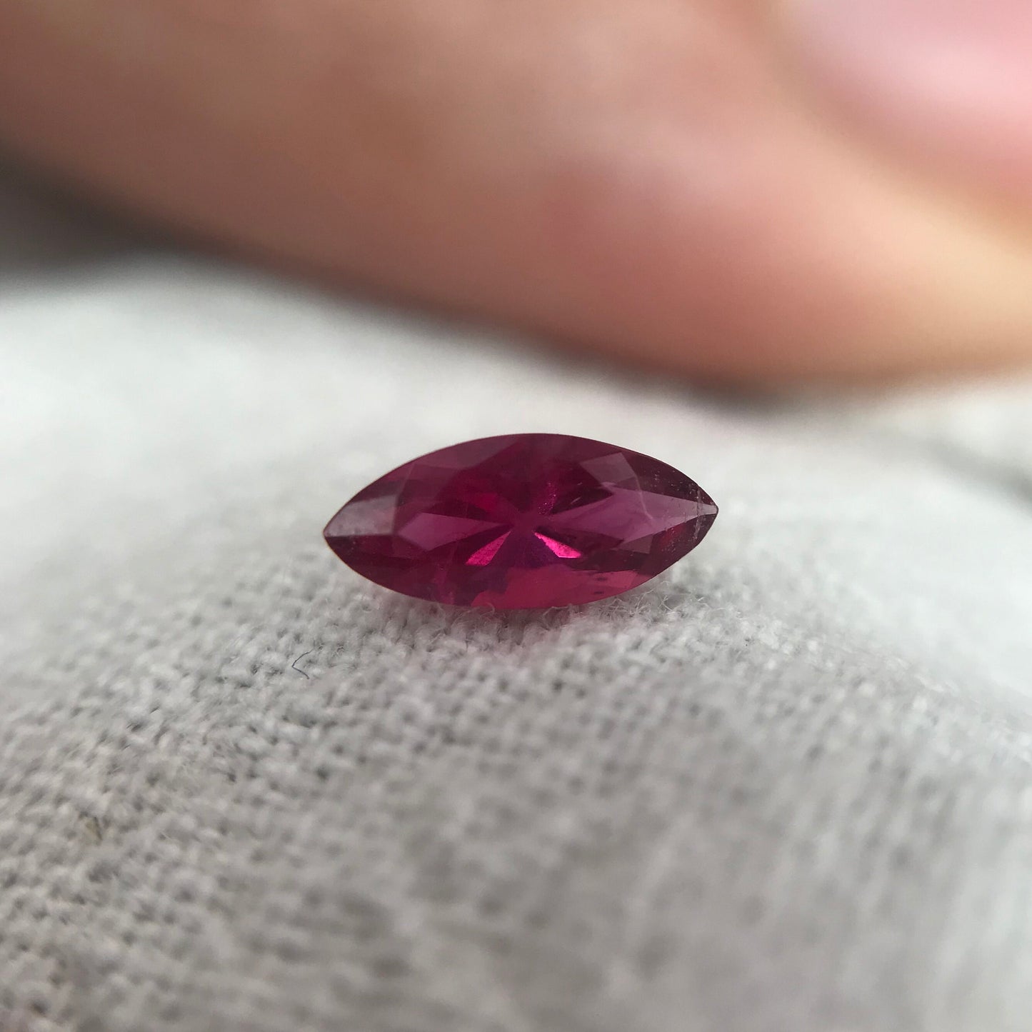 0.21 Carat Red Beryl 6.4x2.8mm Marquise Cut, Faceted Loose Natural Utah Red Beryl, Bixbite,