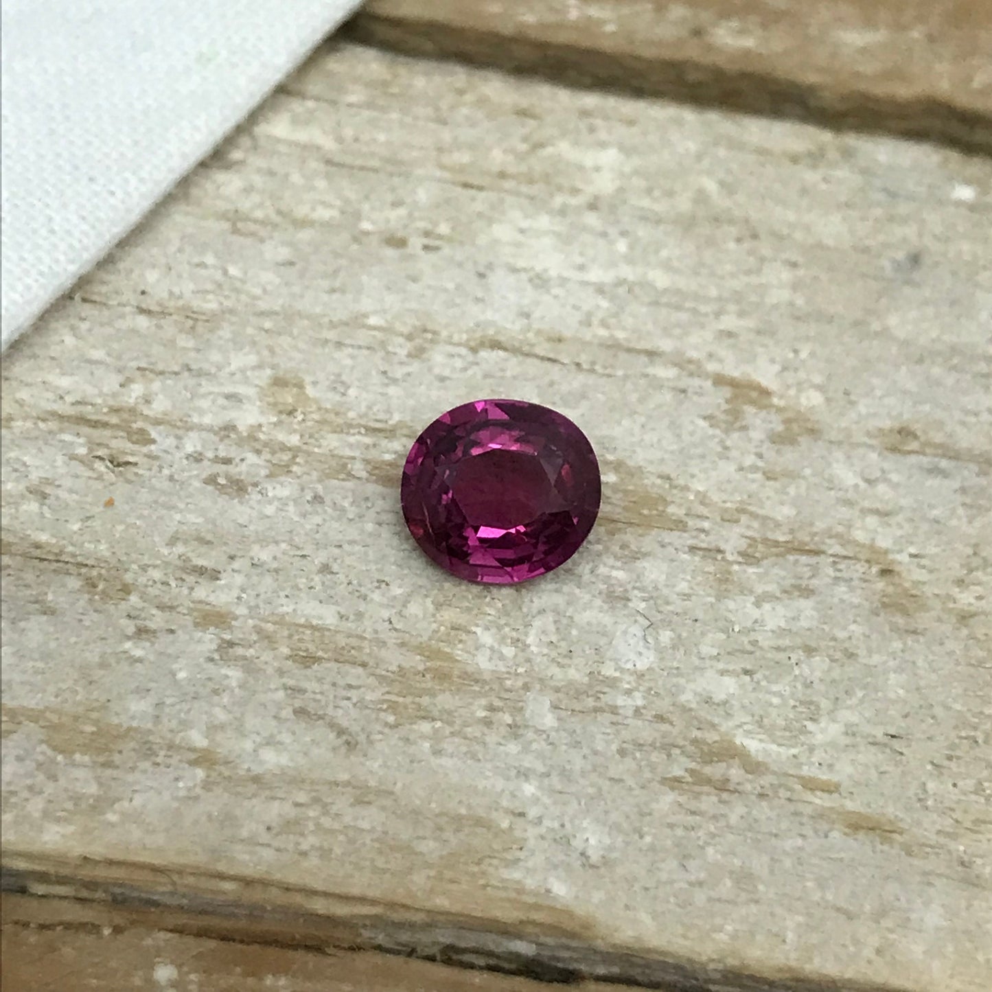 7x6.5mm Natural Rhodolite Garnet, 1.42 carat, Purple Pink Garnet, Faceted Oval Cut