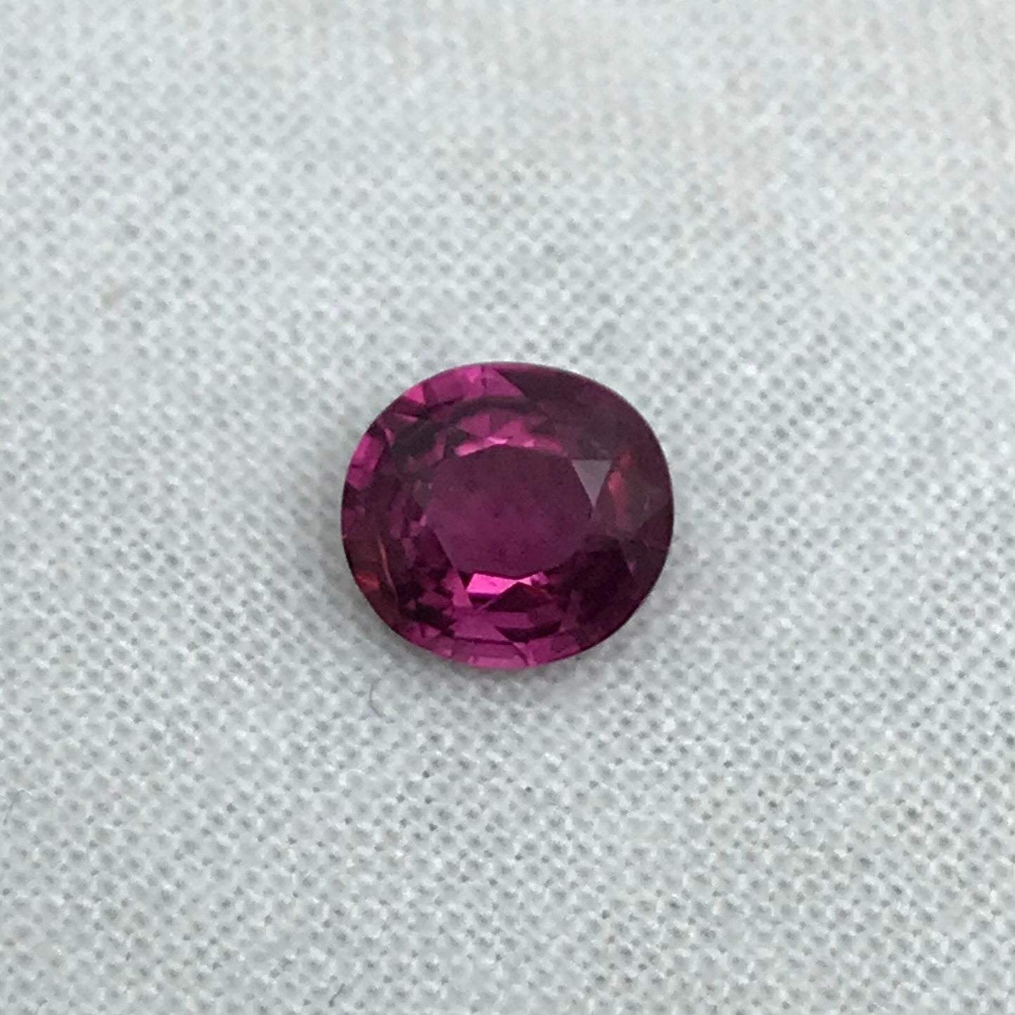 7x6.5mm Natural Rhodolite Garnet, 1.42 carat, Purple Pink Garnet, Faceted Oval Cut