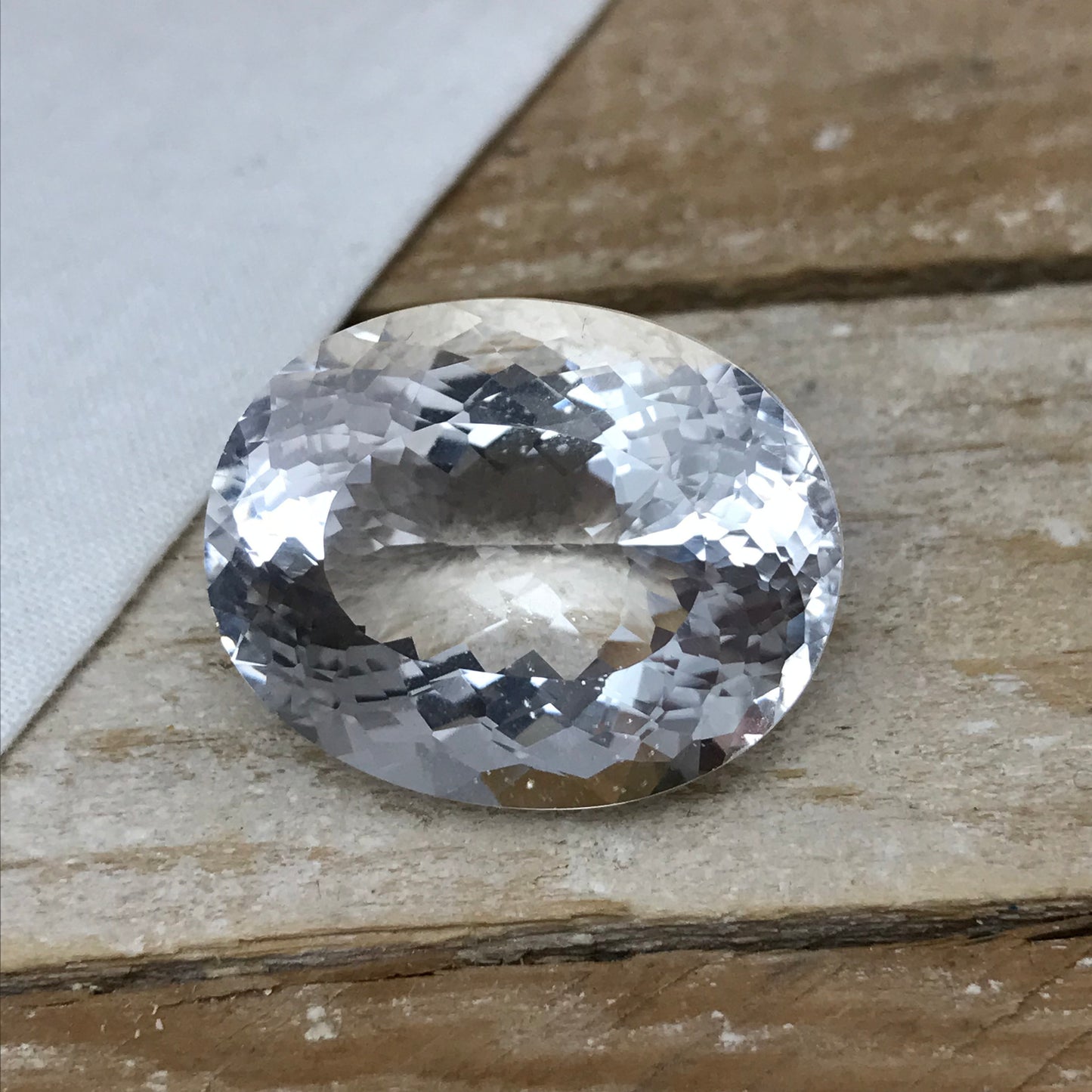 54 Carat Quartz 28x22mm Oval Cut Loose Gem, Large Gemstone, Big Faceted Stone