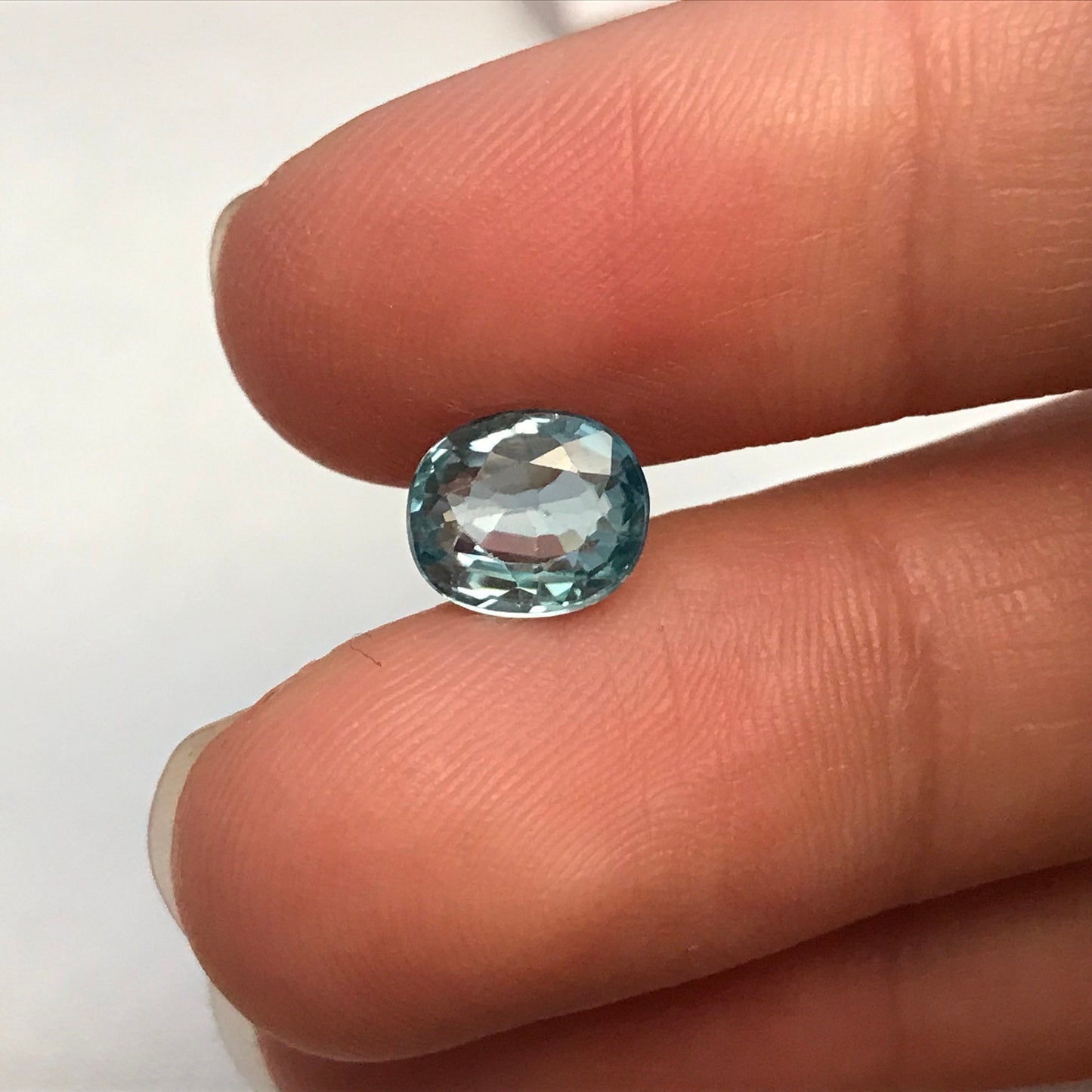 3 carat Blue Green Zircon 8.3x7.1mm Oval Loose Gemstone Sea Blue Zircon, December Birthstone