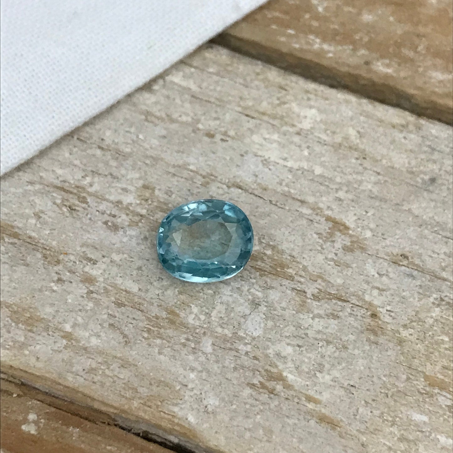 3 carat Blue Green Zircon 8.3x7.1mm Oval Loose Gemstone Sea Blue Zircon, December Birthstone