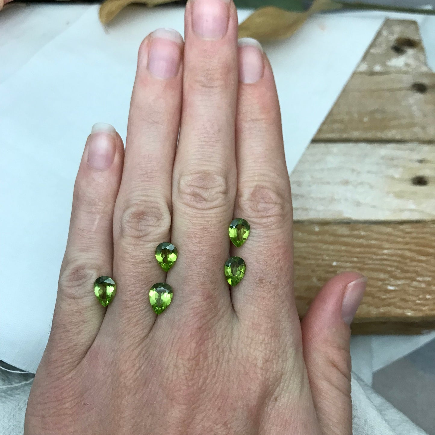 One- 8x6mm Green Peridot Pear Cut, Approx. 1 carat Loose Natural Gem, August Birthstone, Faceted Natural Peridot, Chrysolite, Olivine