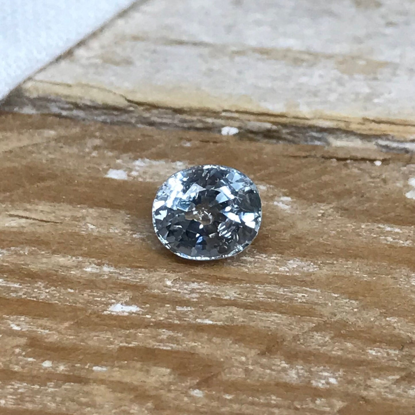 0.89 Carat Light Bluish Green Sapphire 5.4x4.7mm Oval Cut, Unheated Faceted Loose Natural Sapphire, Madagascar