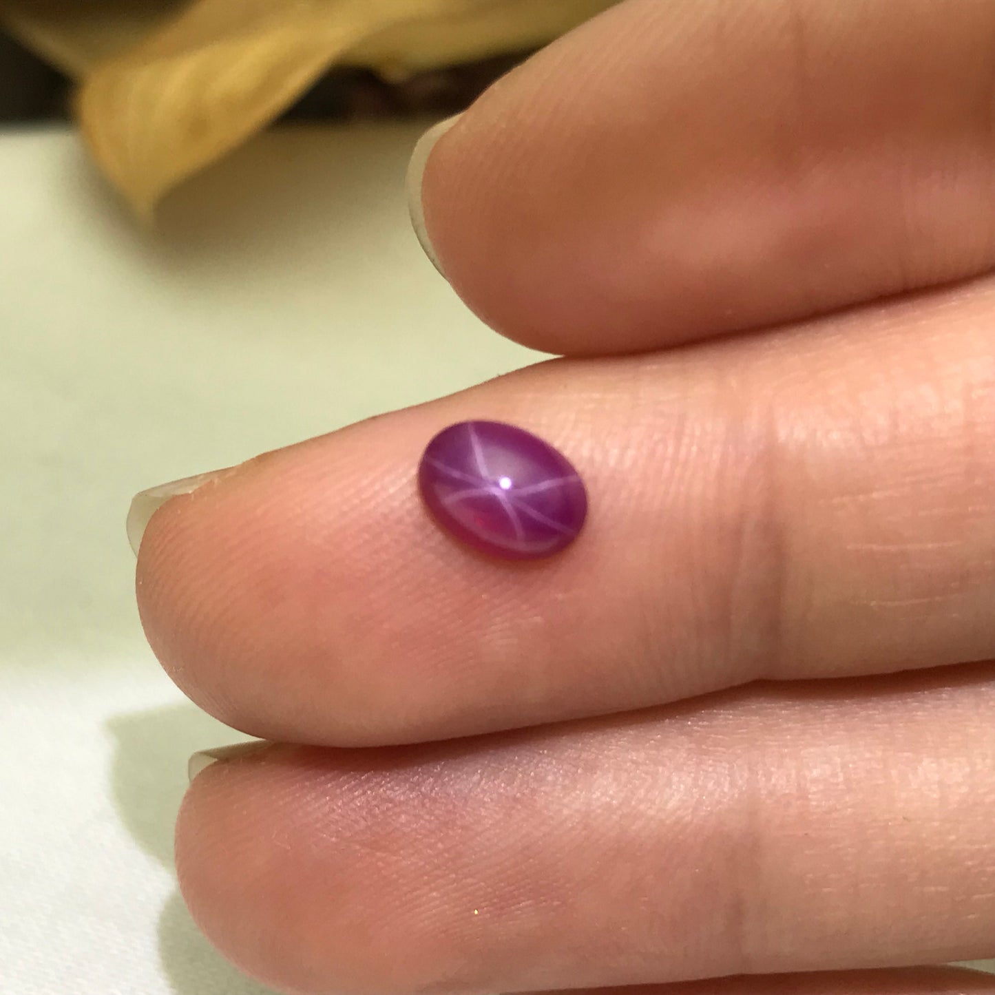 7x5mm Oval cut Lab Star Ruby/Sapphire, 1 carat Synthetic Corundum Cabochon