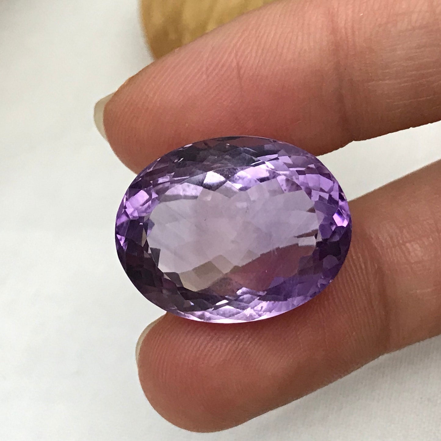 33 Carat Purple Amethyst 22x17.5mm Oval Cut Large Loose Gemstone, Faceted February Birthstone