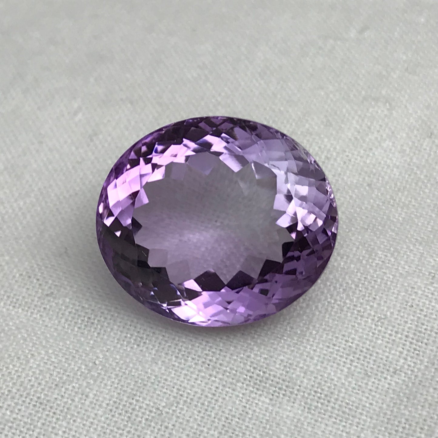 26.87 Carat Purple Amethyst 20x17.5mm Oval Cut Large Loose Gemstone, Faceted February Birthstone