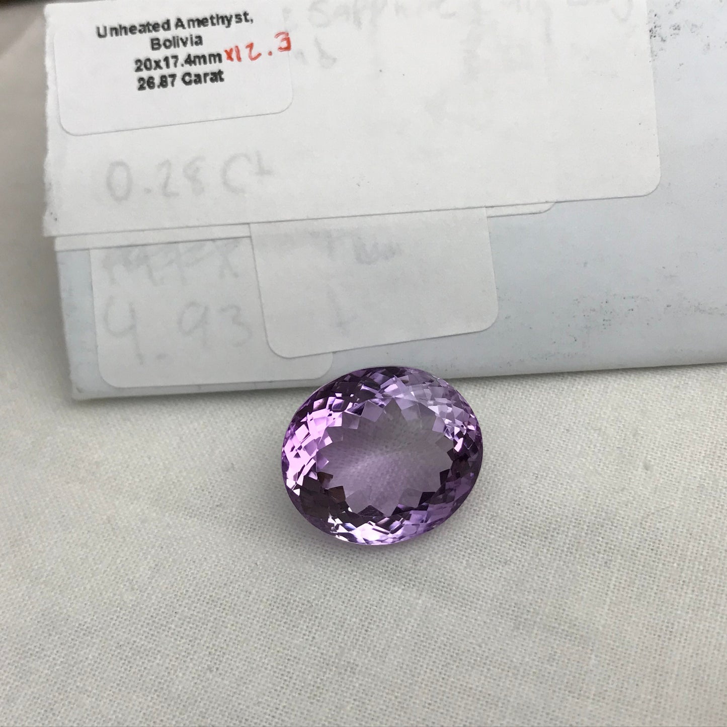 26.87 Carat Purple Amethyst 20x17.5mm Oval Cut Large Loose Gemstone, Faceted February Birthstone